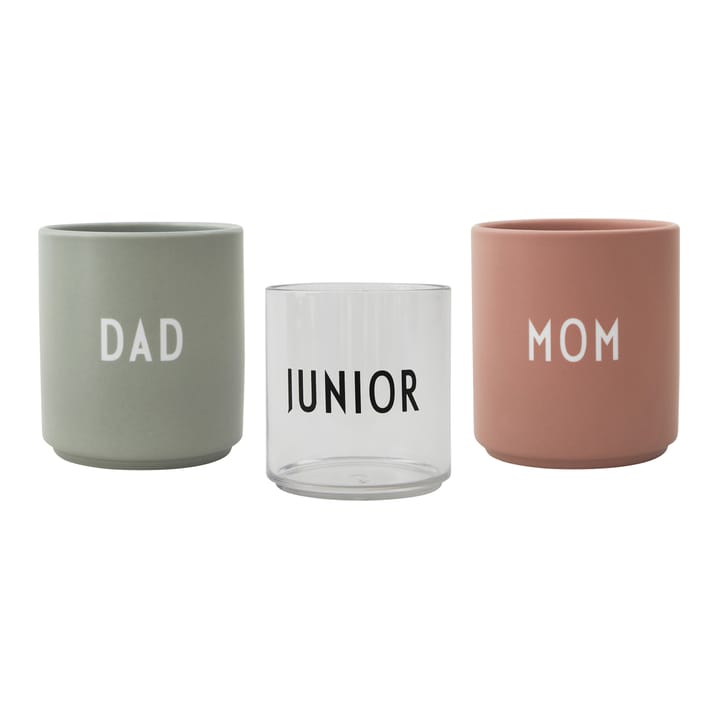 Conjunto para família Design Letters Family, Nude-green Design Letters