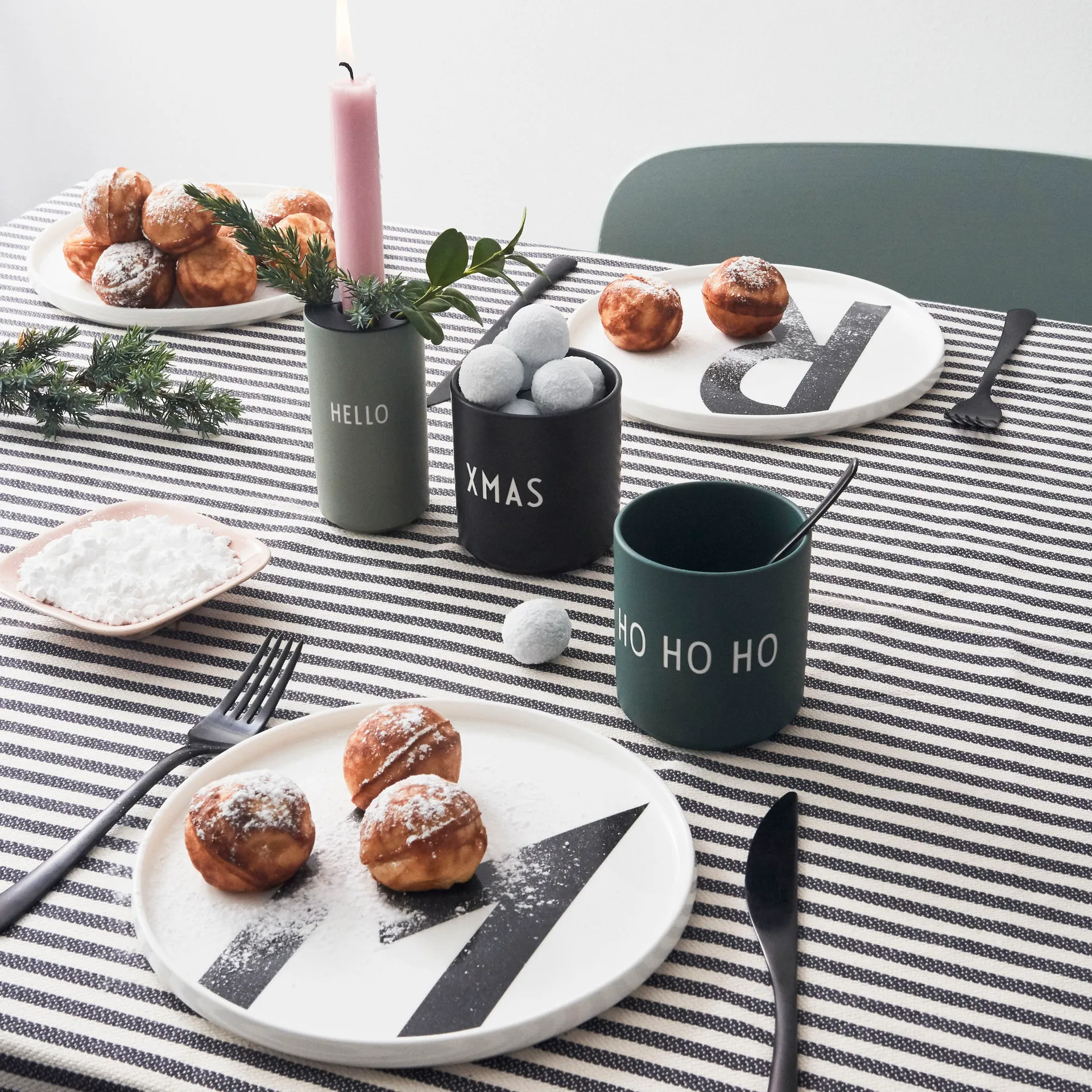 Design Letters caneca favorita 25 cl, Ho ho ho-dark green Design Letters