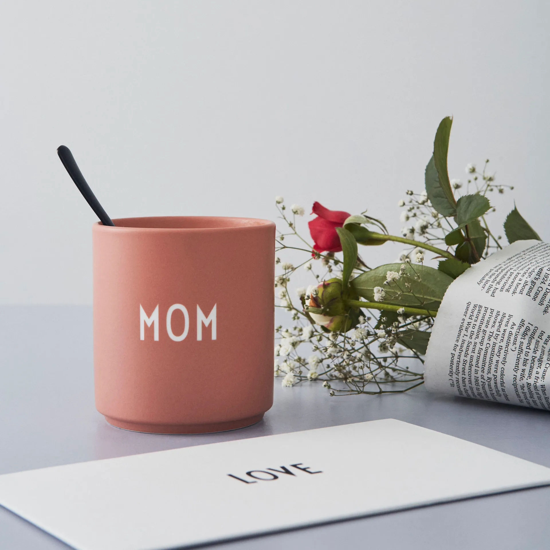 Design Letters caneca favorita 25 cl, Mom/Love-nude Design Letters