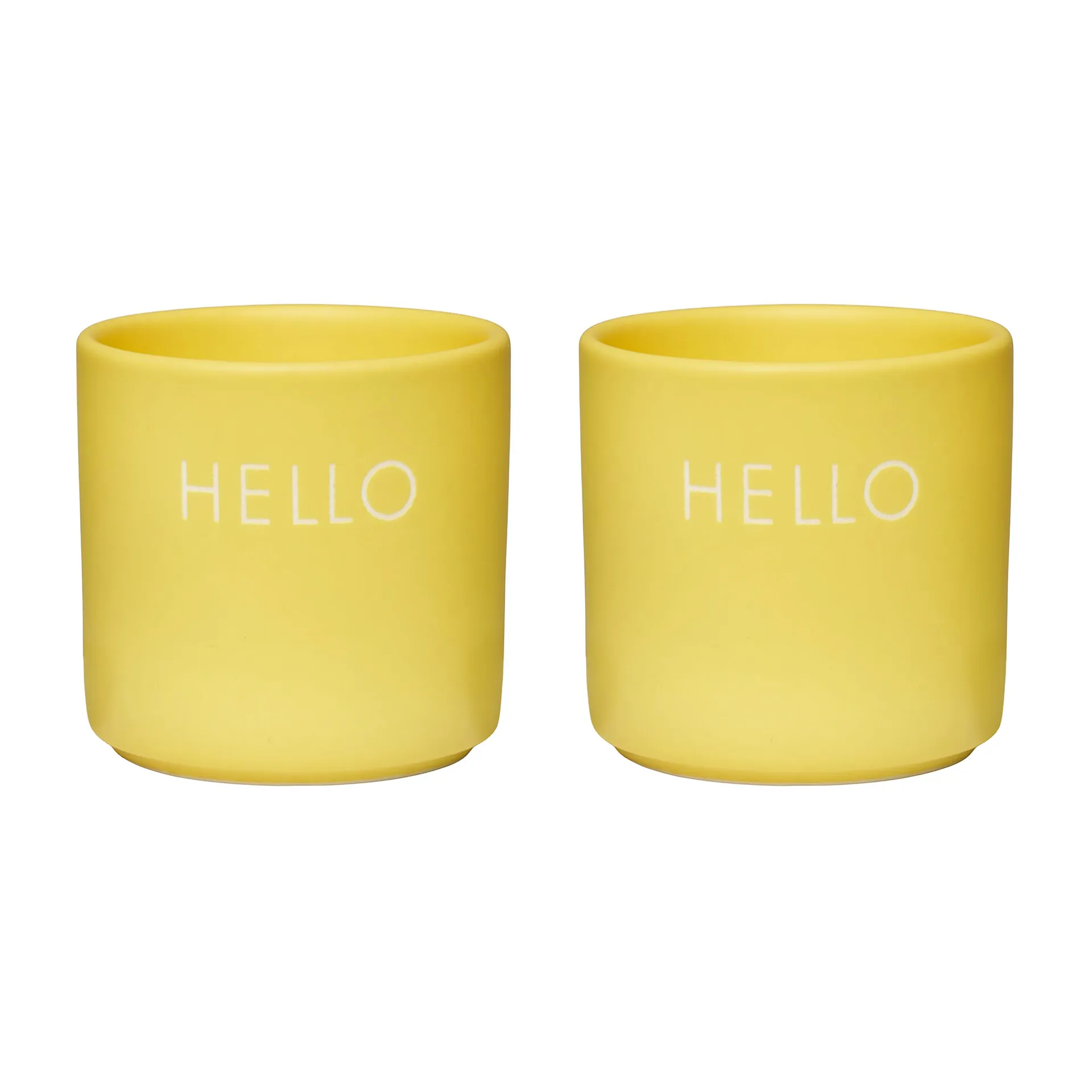 Design Letters copo de ovo 2 un., Hello-amarelo Design Letters