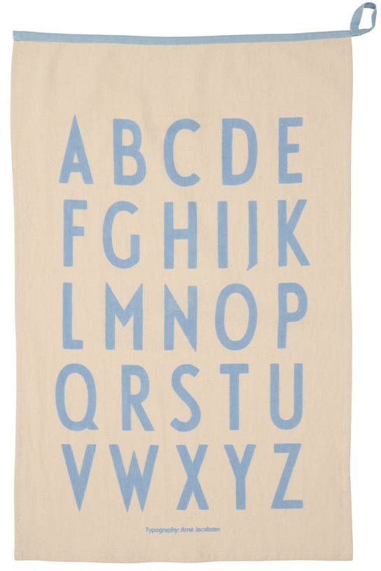 Design Letters Premium toalha de cozinha clássica 50x70cm - ABC-blå - Design Letters