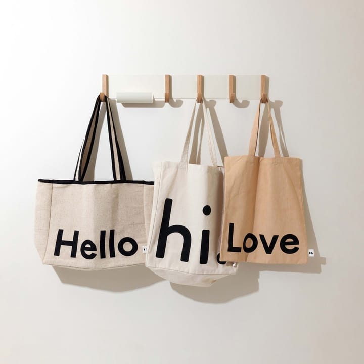 Design Letters Tote saco, Love-bege Design Letters