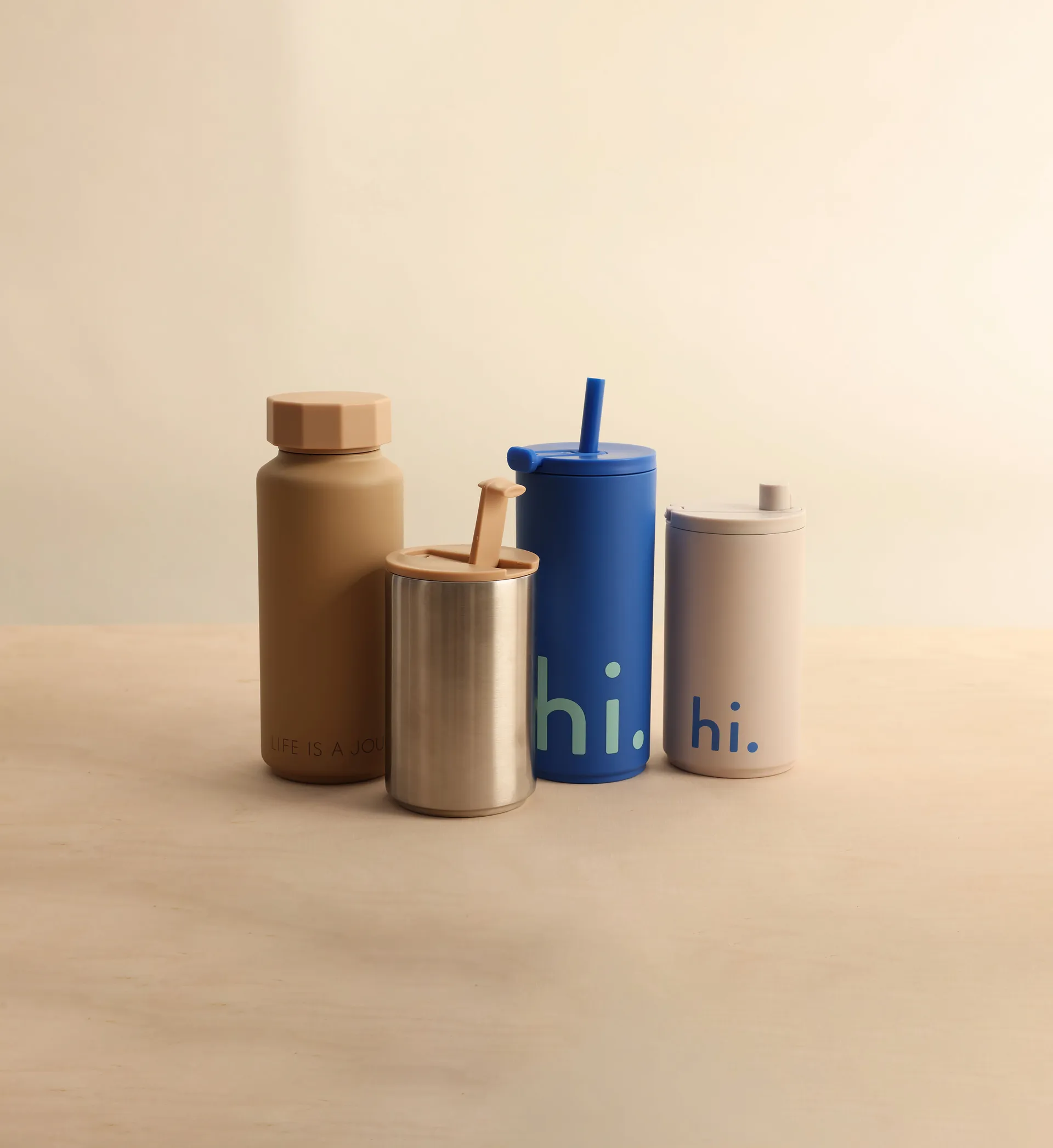 Garrafa térmica Design Letters special edition, Bege Design Letters