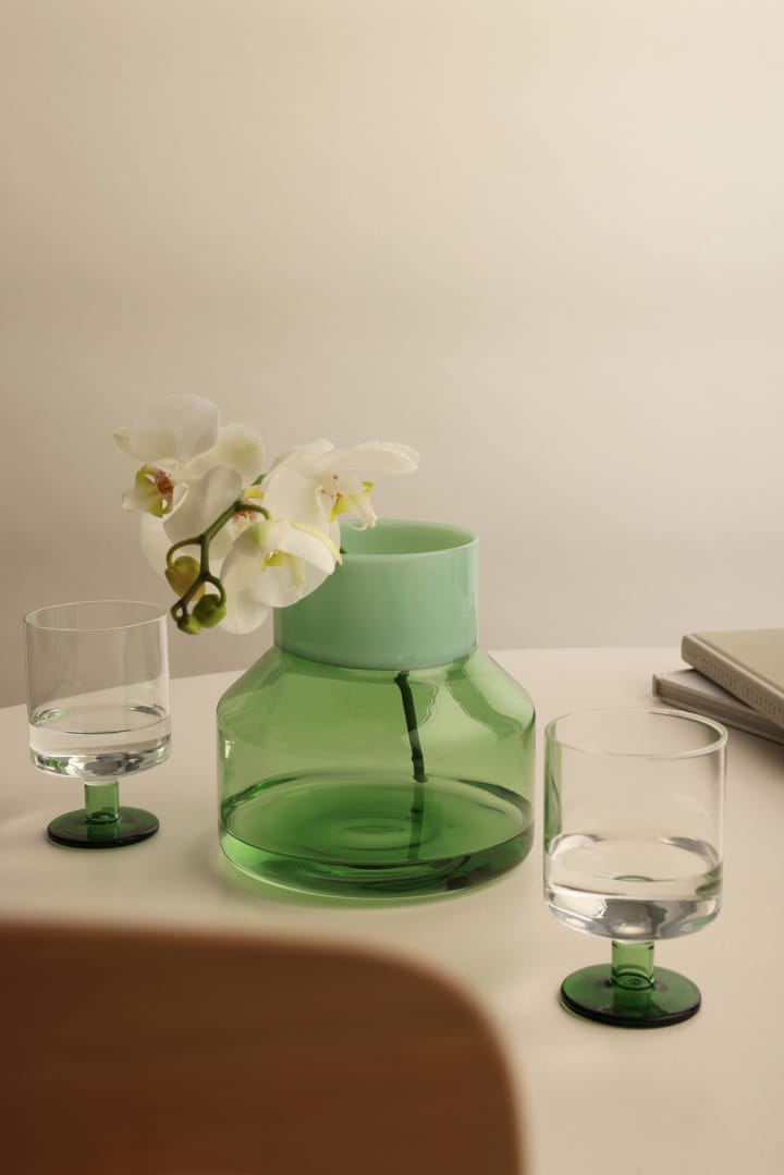 Generous vaso grande Ø16.5 cm, Milky verde-verde Design Letters