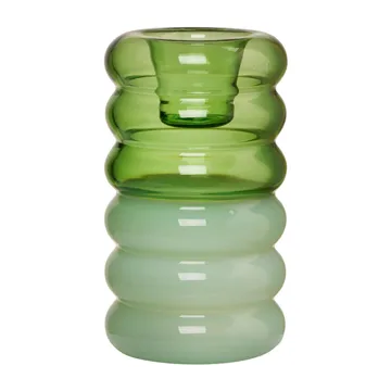 Hoop castiçais Ø3.5x9 cm - Verde-verde leitoso - Design Letters