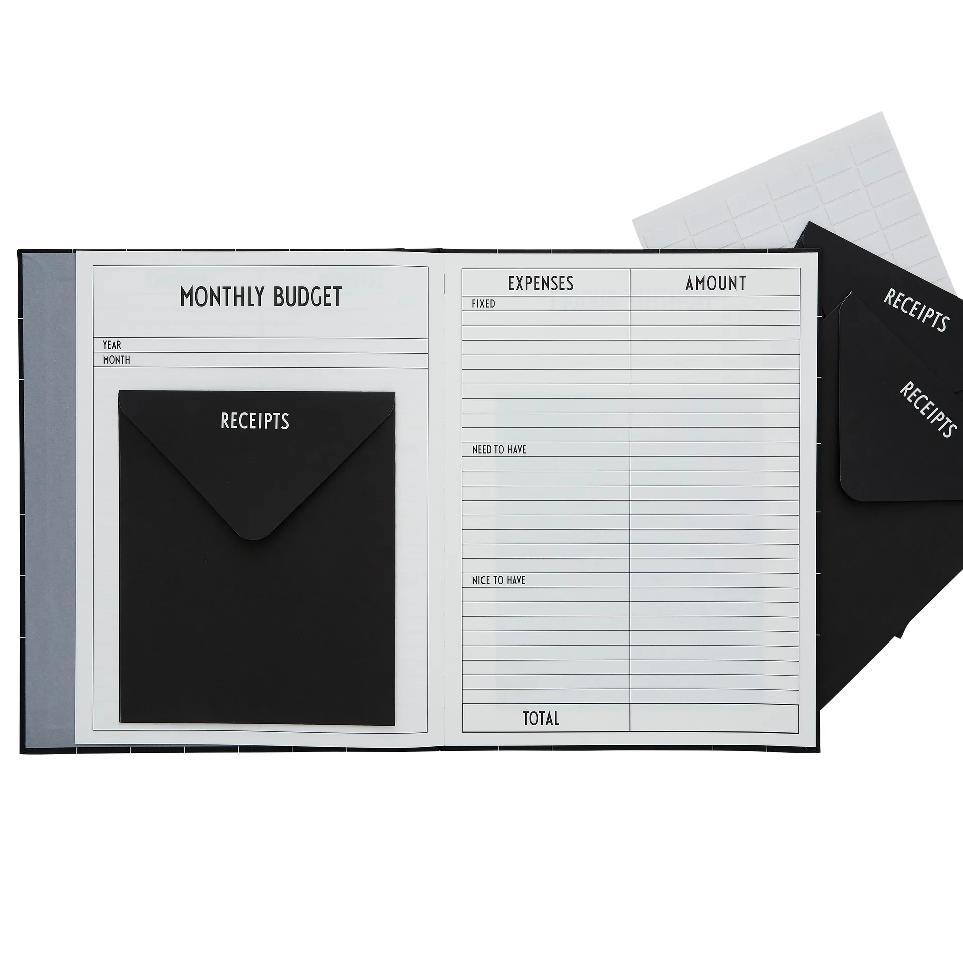 Livro budget Design Letters, Preto Design Letters