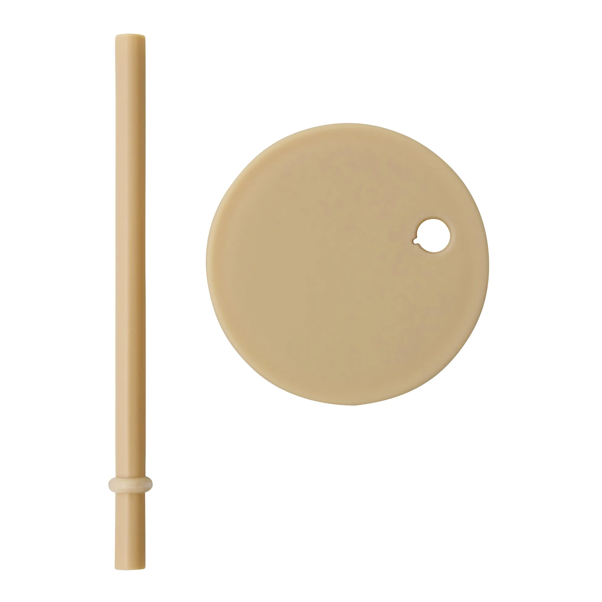 Palhinha com tampa Design Letters, Bege Design Letters