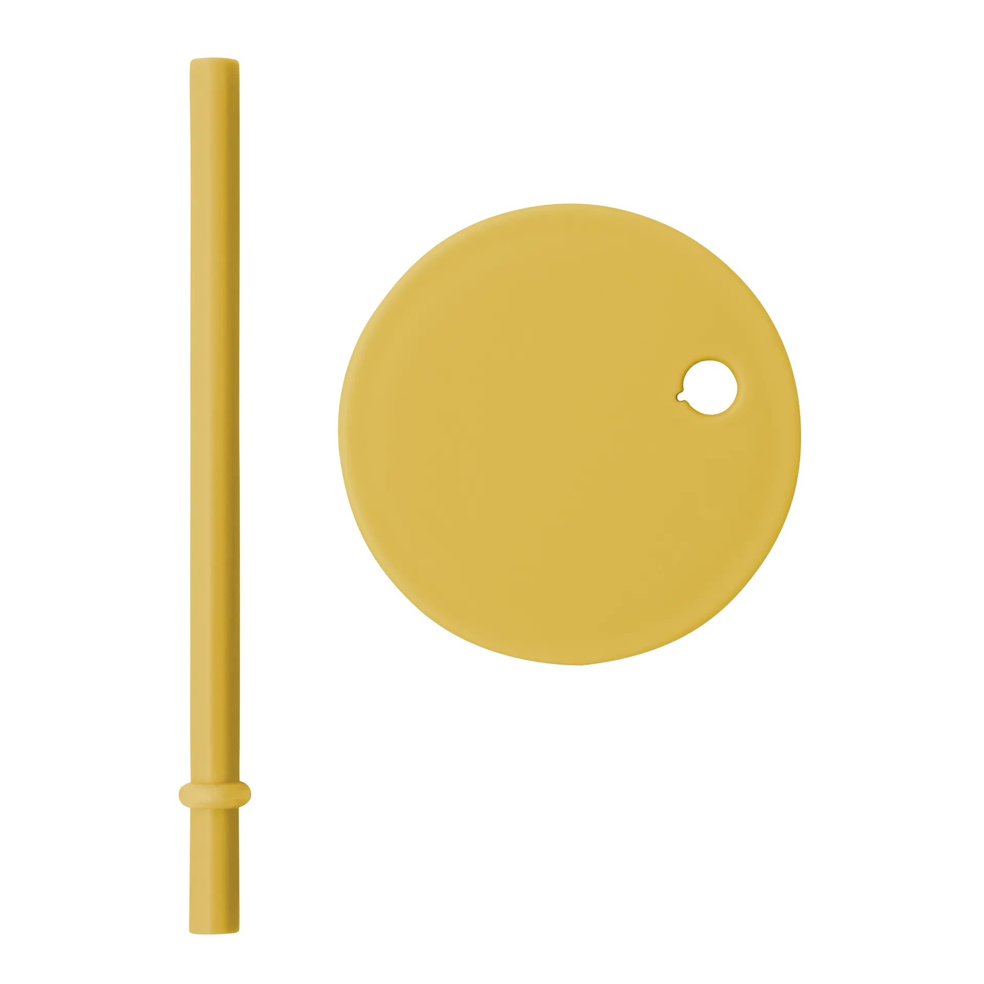 Palhinha com tampa Design Letters, Mustard Design Letters