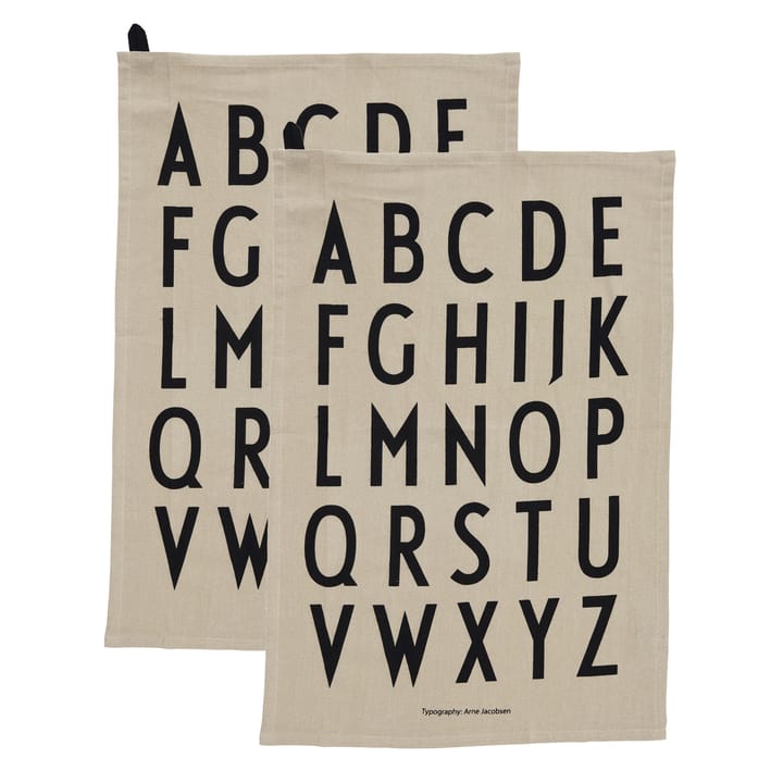 Pano de cozinha Design Letters 40x60 cm 2 unidades - Bege - Design Letters