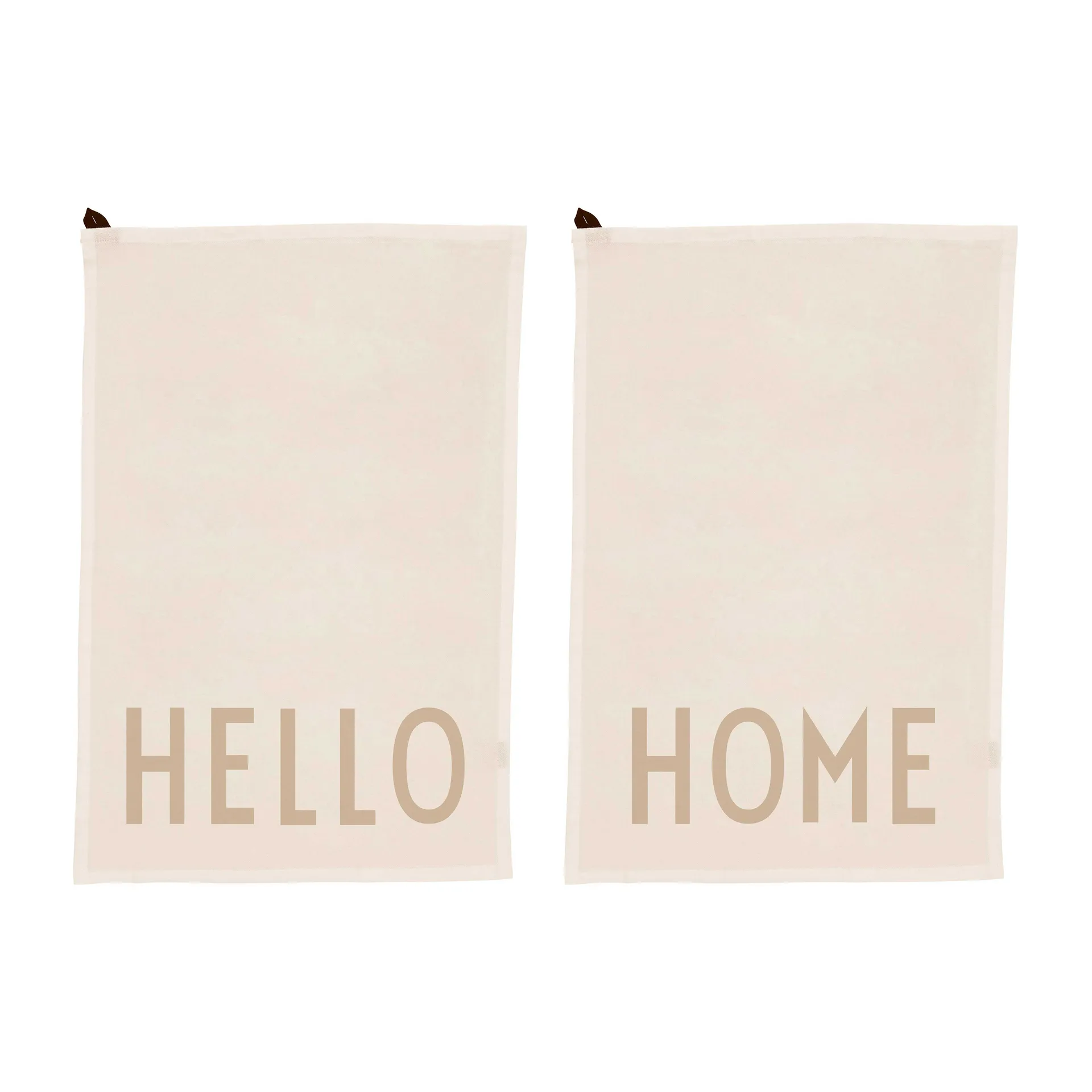 Pano de cozinha Design Letters favourite 2 unidades, Hello-home-creme Design Letters