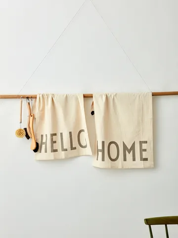 Pano de cozinha Design Letters favourite 2 unidades - Hello-home-creme - Design Letters