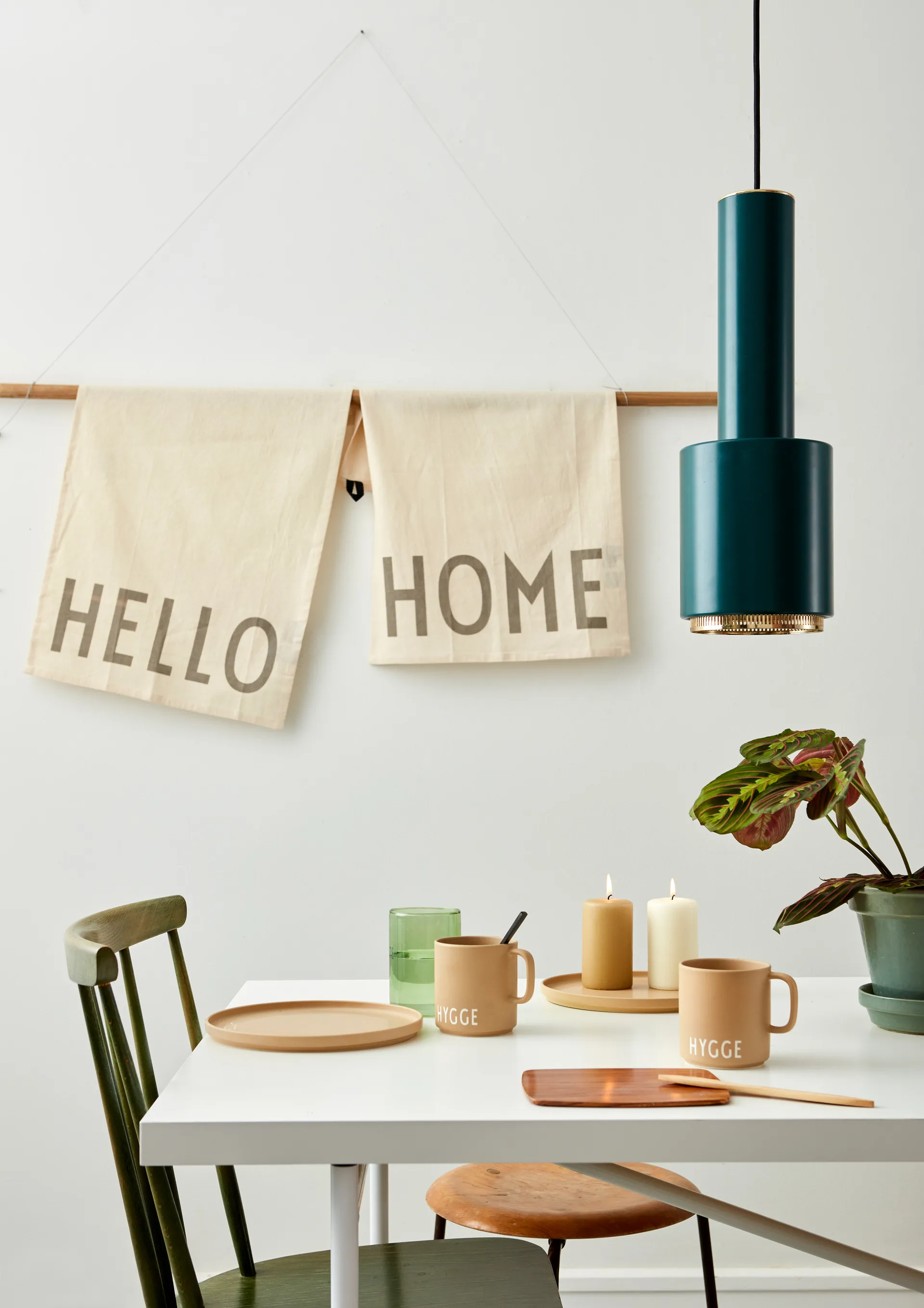 Pano de cozinha Design Letters favourite 2 unidades, Hello-home-creme Design Letters