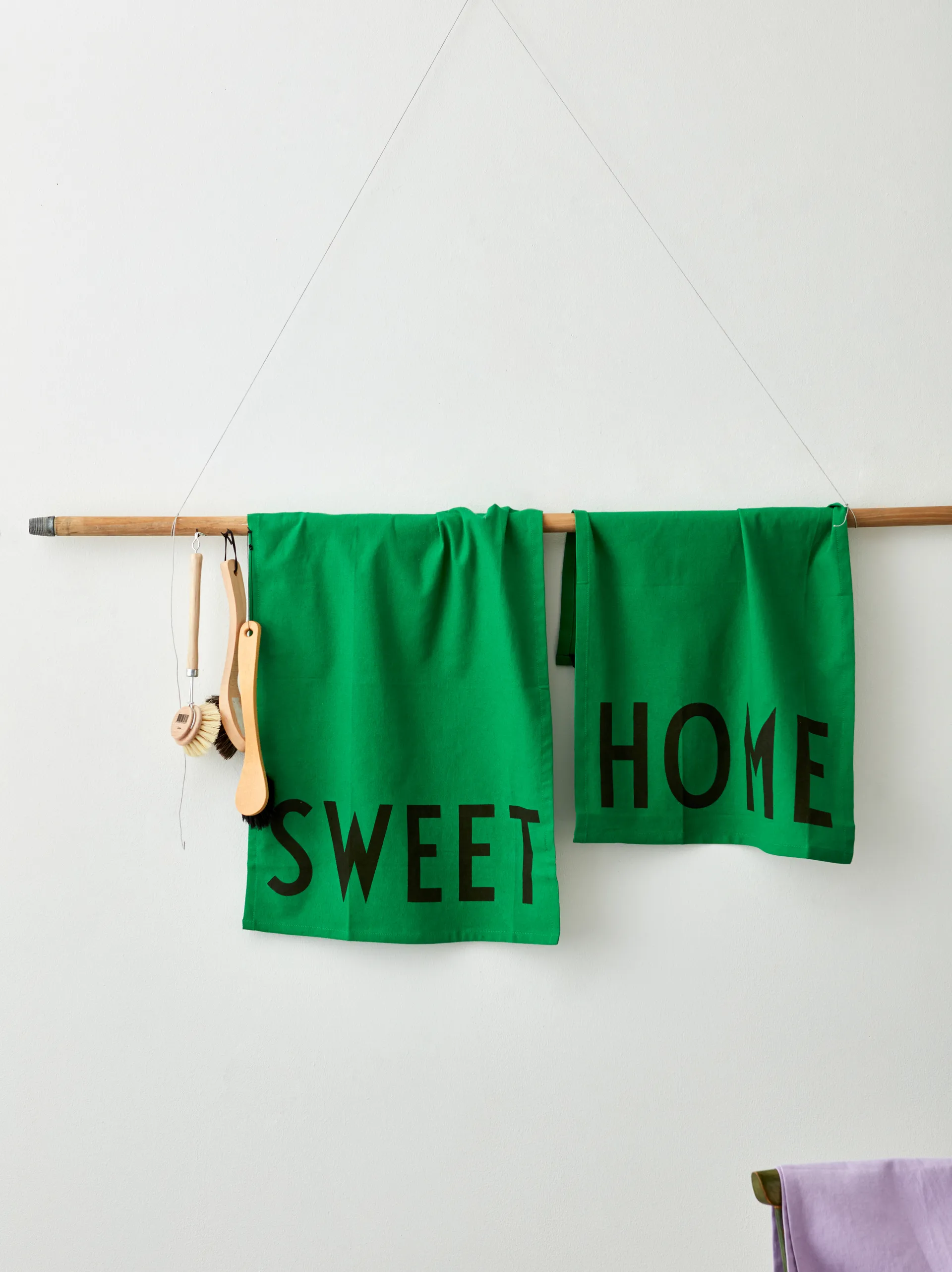 Pano de cozinha Design Letters favourite 2 unidades, Sweet-home-green Design Letters
