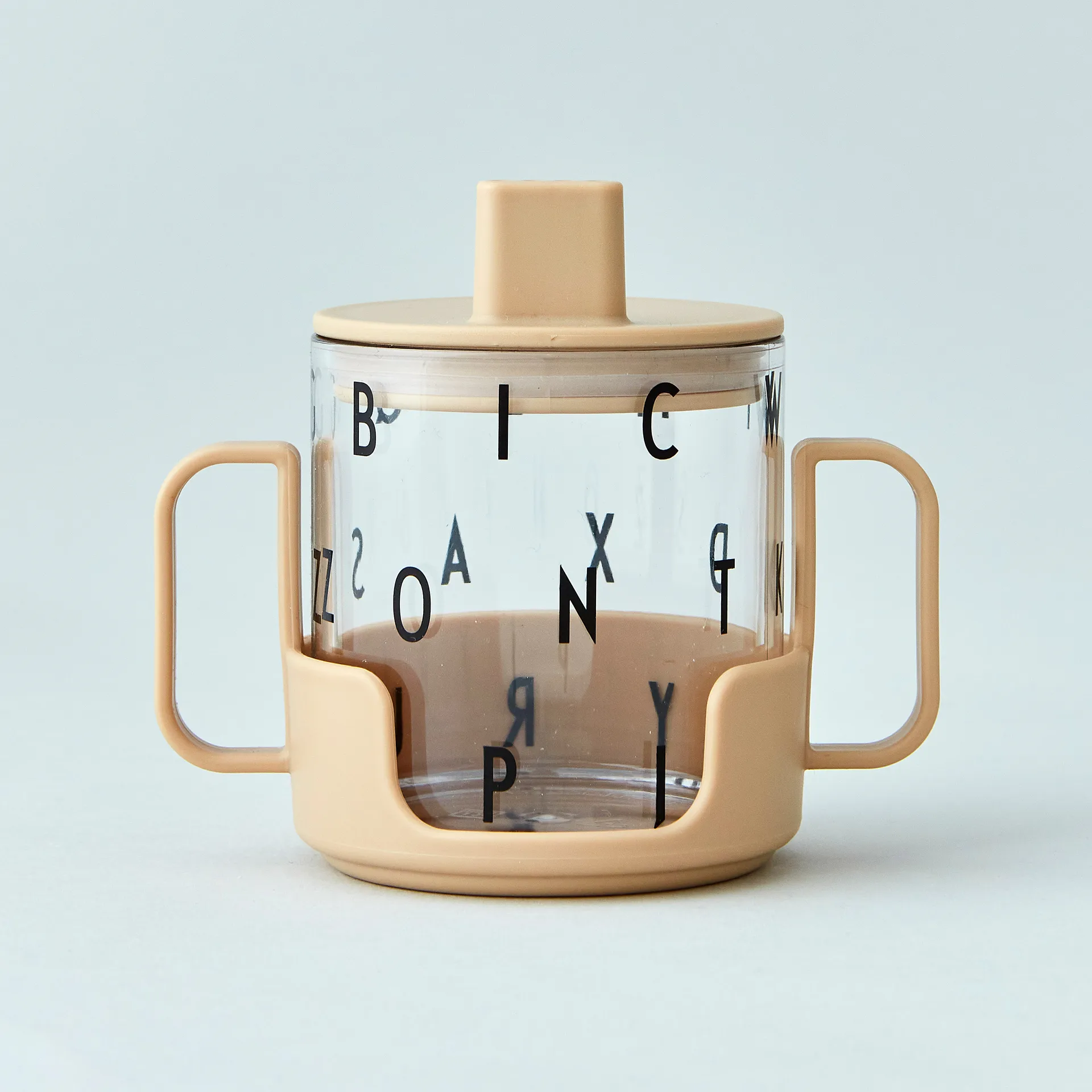 Pega para copo tritan Design Letters , Bege Design Letters