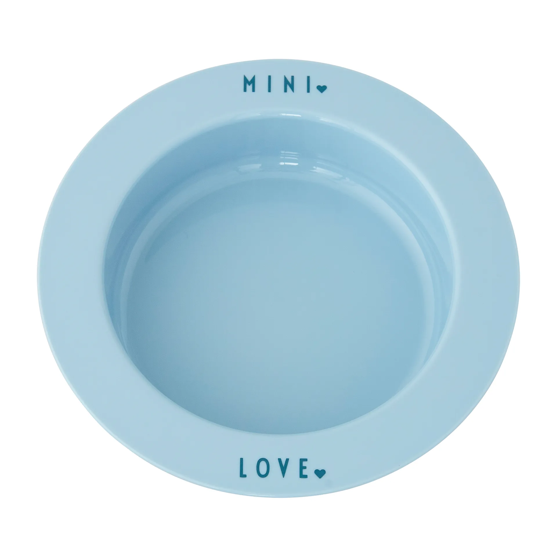 Prato fundo favourite mini Design Letters, Light blue-love Design Letters
