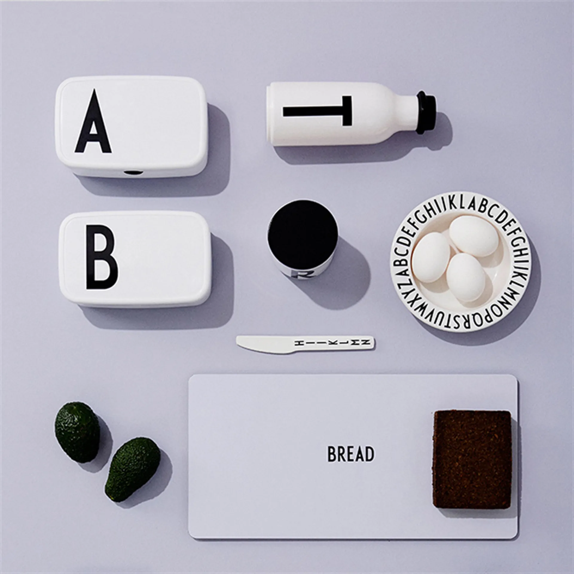Recipiente de comida Design Letters, B Design Letters