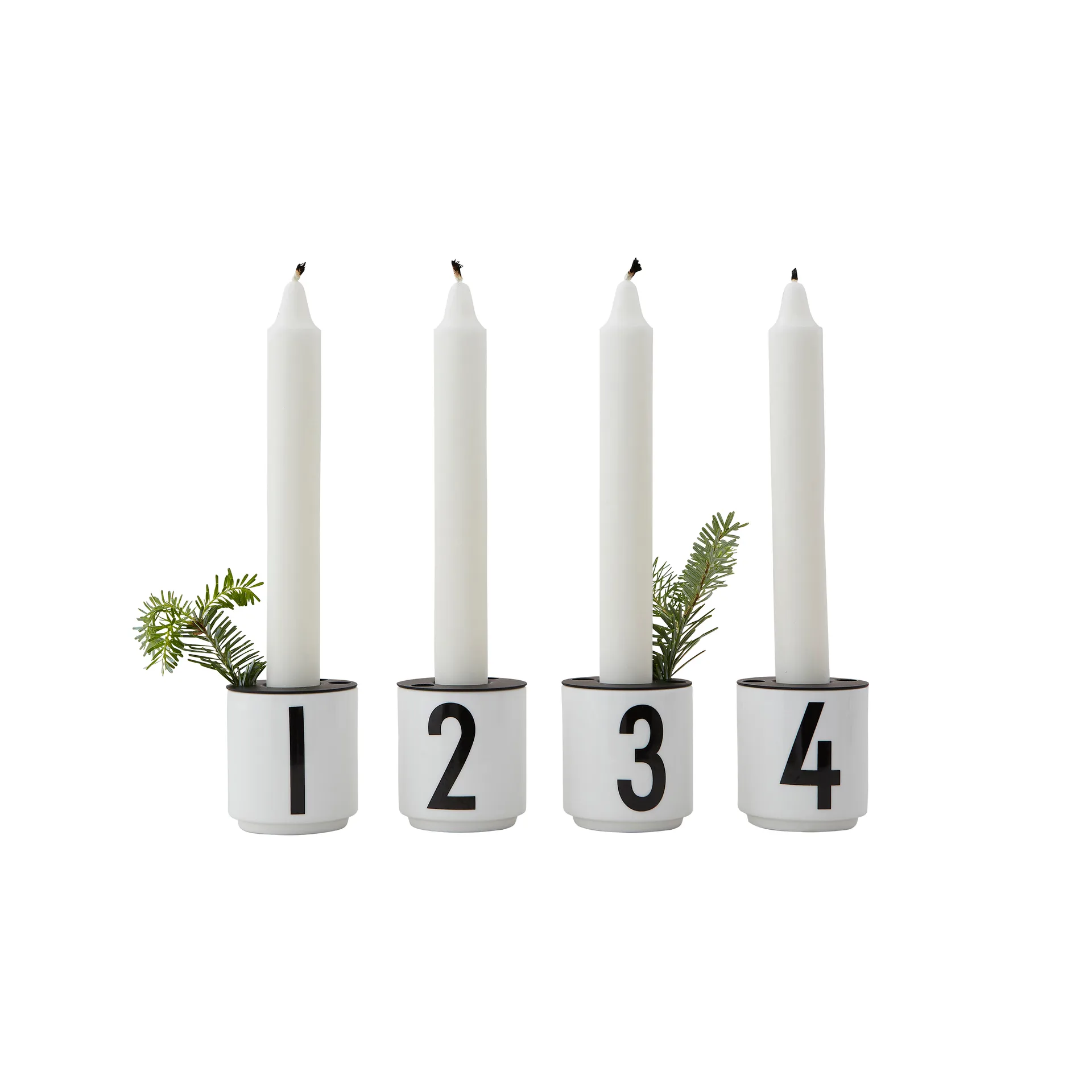 suporte de vela para chávena de expresso, 4 un., pequeno Design Letters