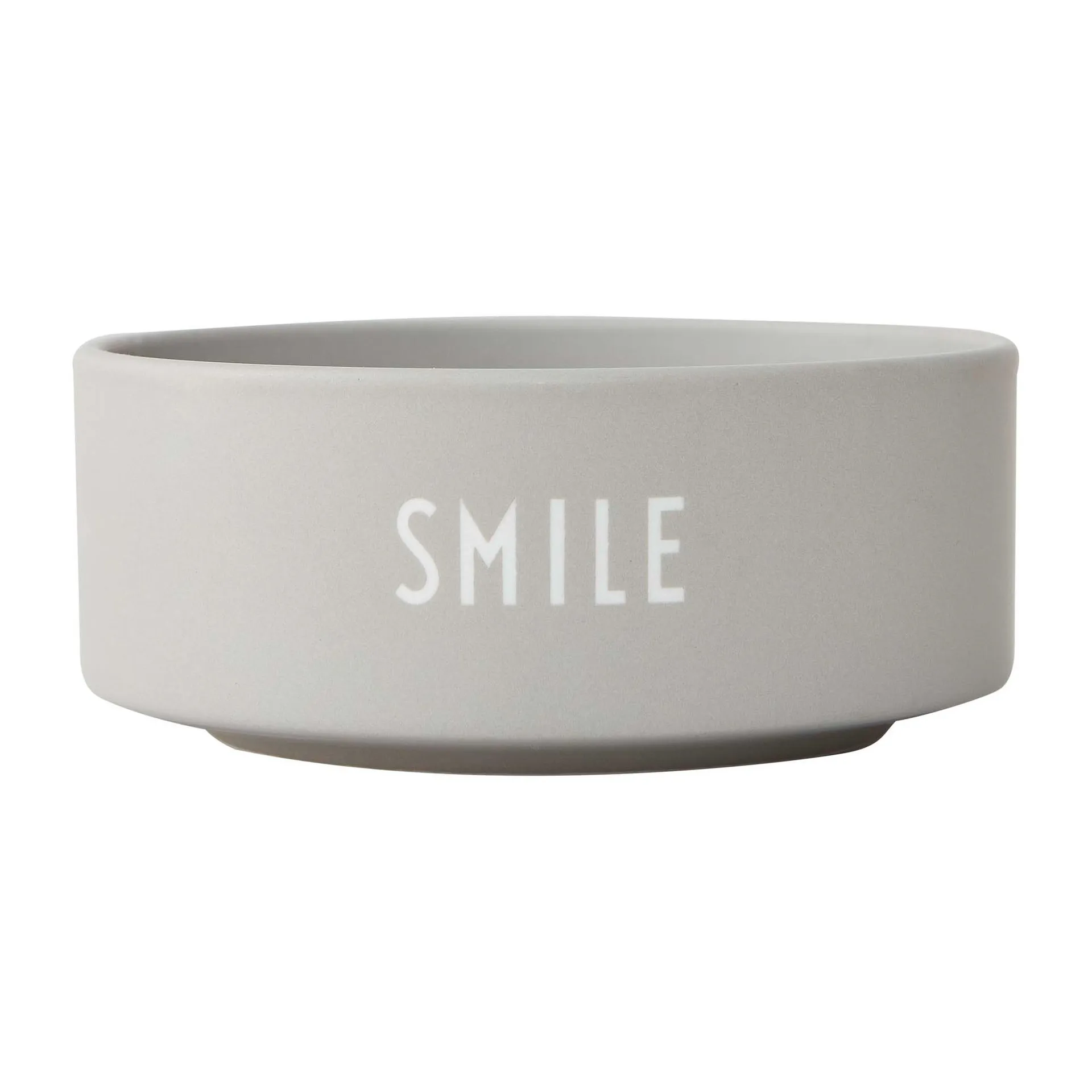 Tigela Design Letters Ø12 cm, Smile-grey Design Letters