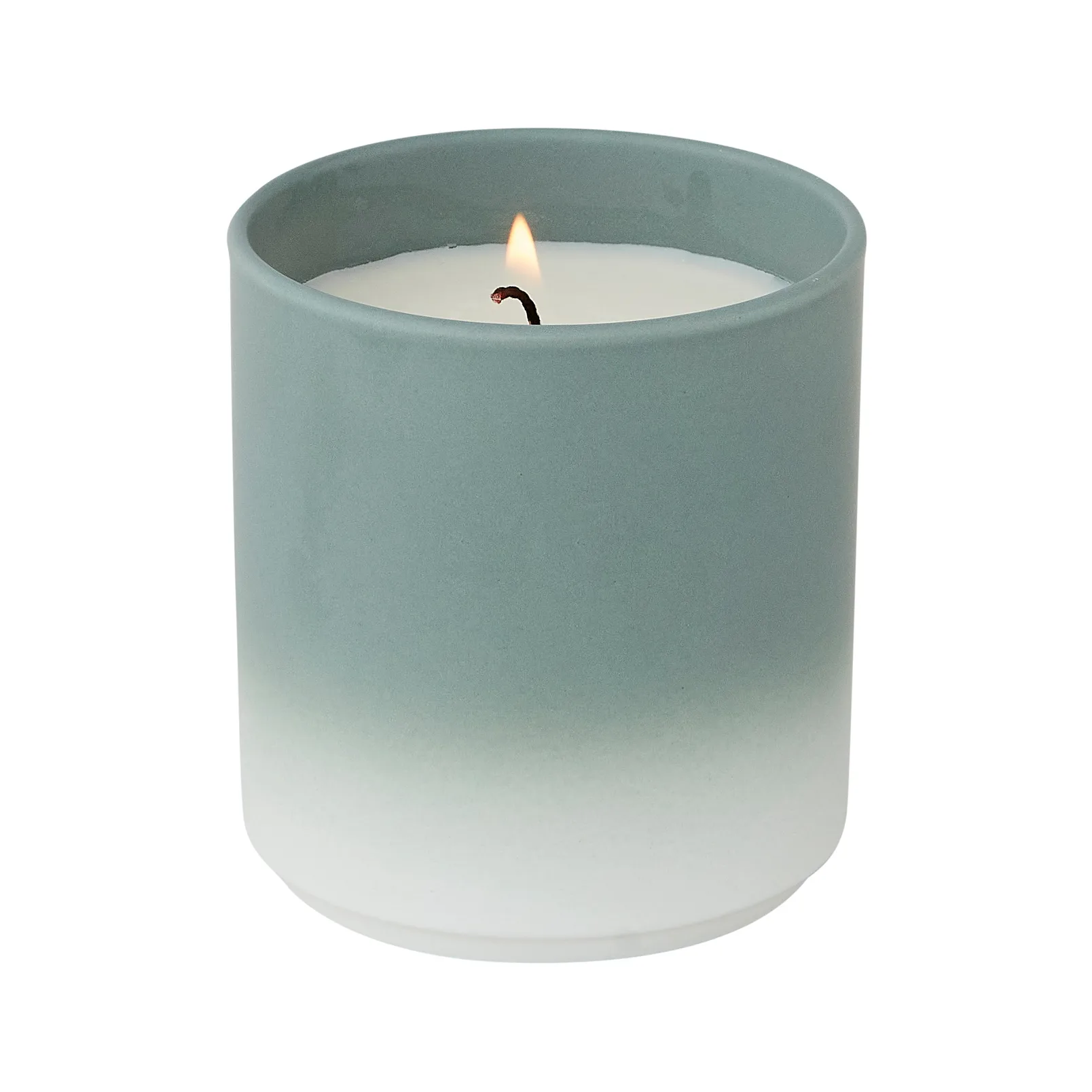 Vela perfumada Design Letters dip dye Ø8 cm, Dusty green Design Letters