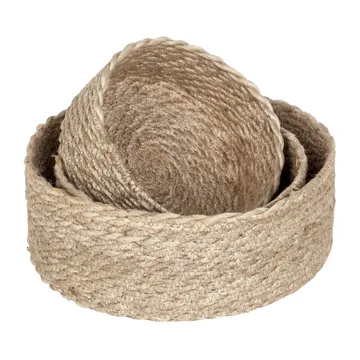 Caixa de pão Twisted, 3 un. - Cinza-natureza - Dixie