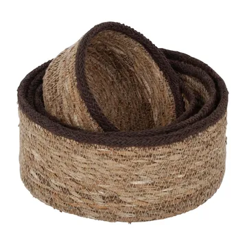 Caixa pequena Emil seagrass 4 un. - Marrom natural - Dixie