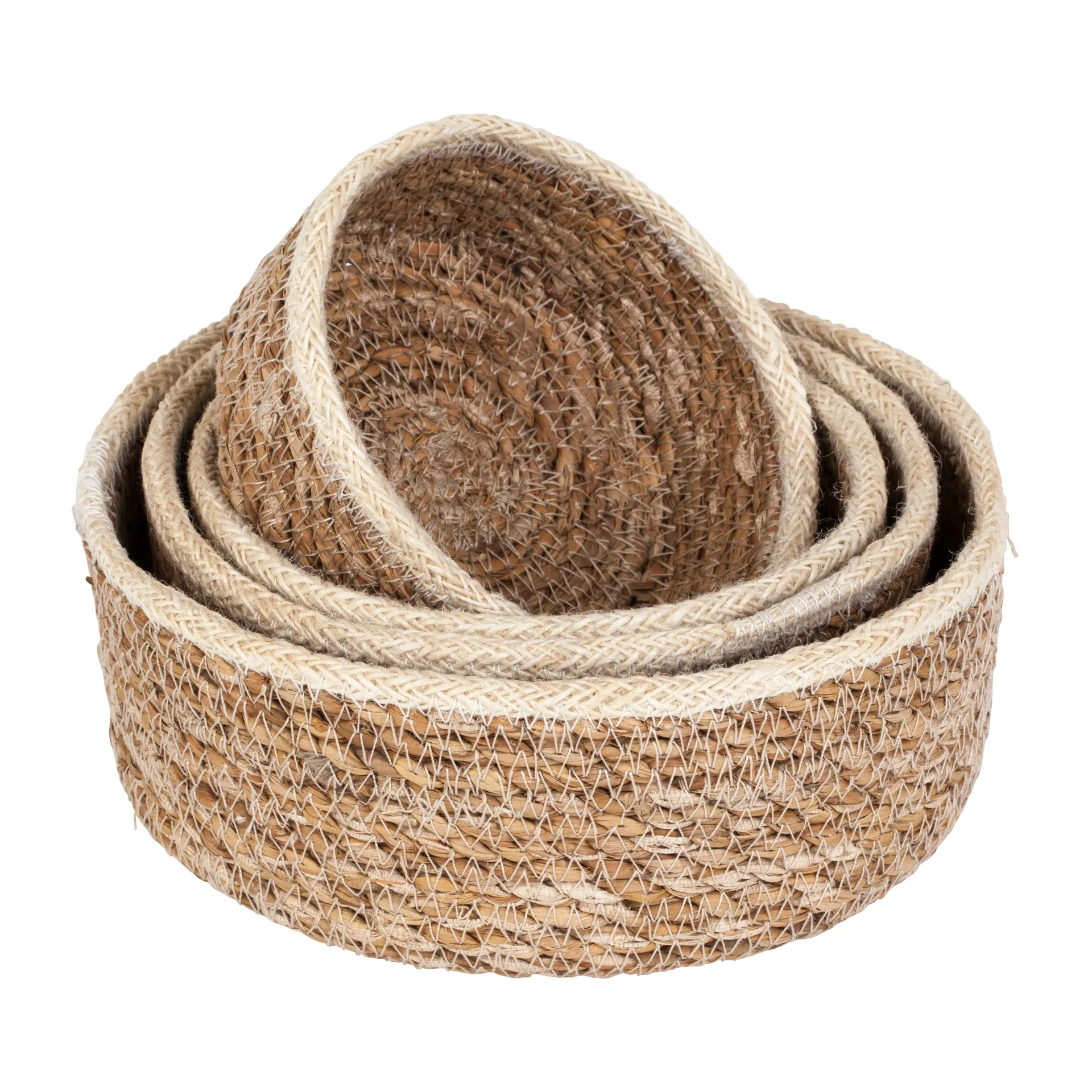 Caixa pequena Emil seagrass 4 un., Natureza-branco Dixie