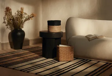 Cesta armazenamento 3-unidades Elin - Natural-preto - Dixie