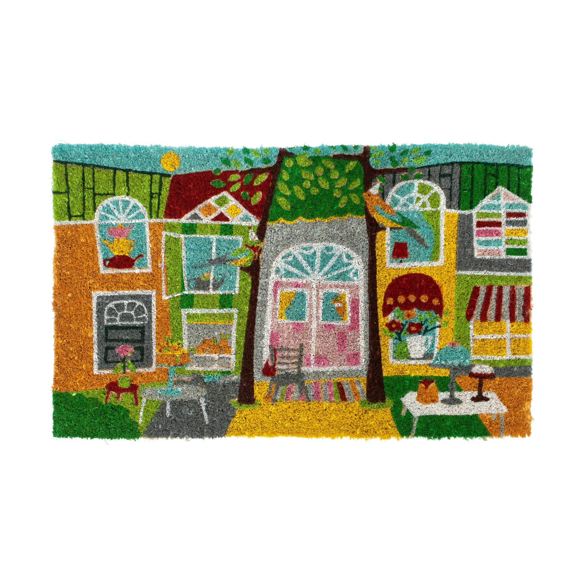 Coir tapete de entrada, Garden party, 45x75 cm Dixie