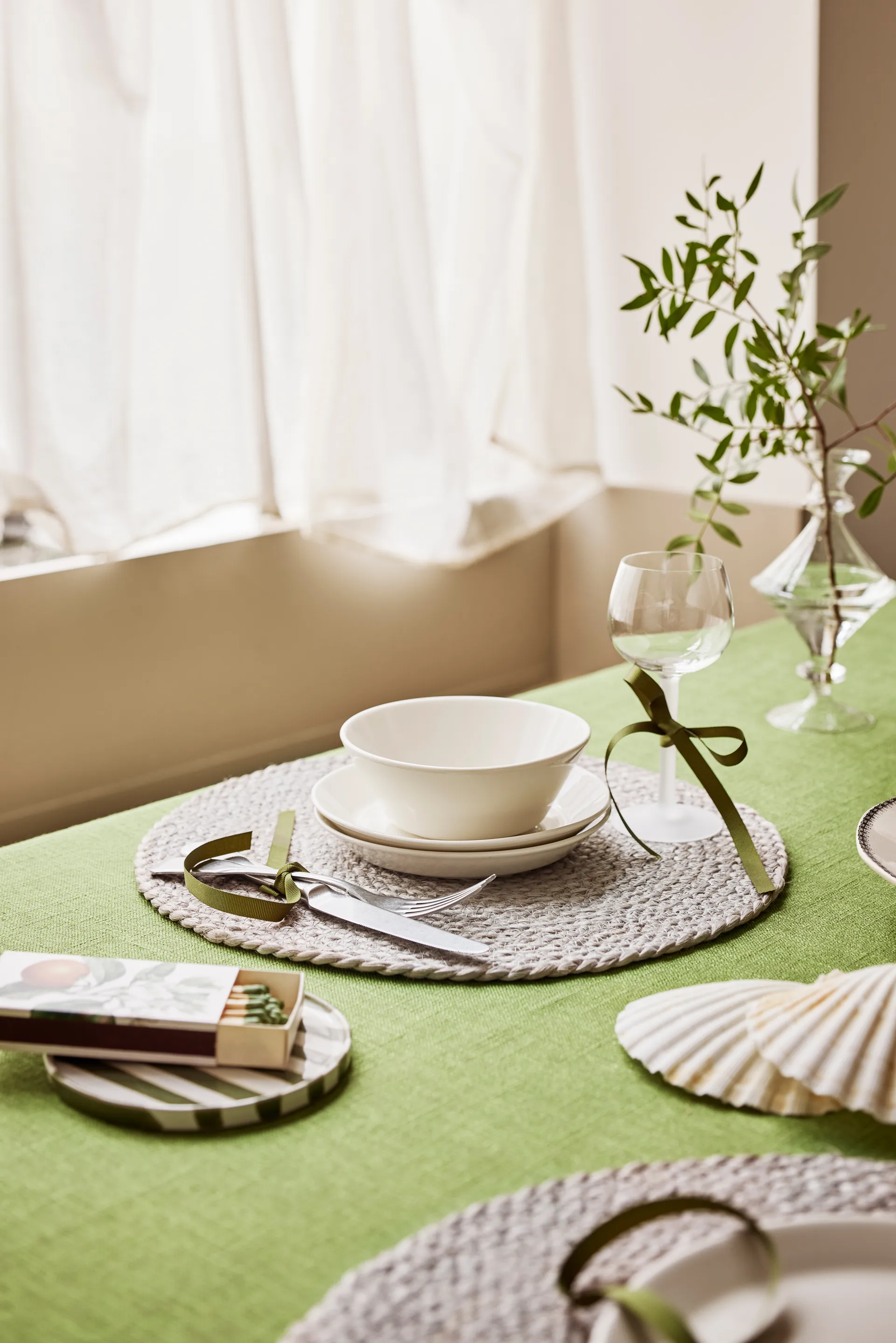 Elin individual de mesa Ø38 cm, Silver grey Dixie