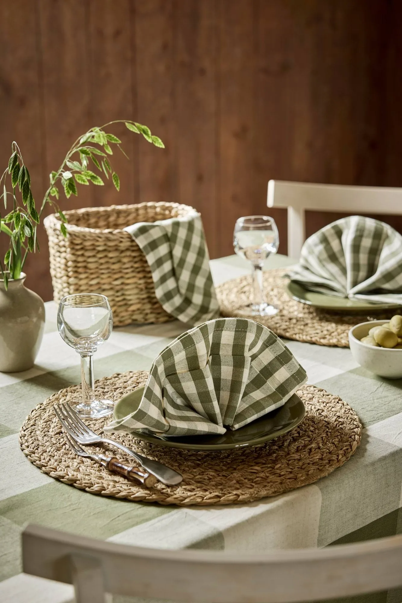 Esther base de mesa entrançada, Erva-do-mar, Ø38 cm Dixie