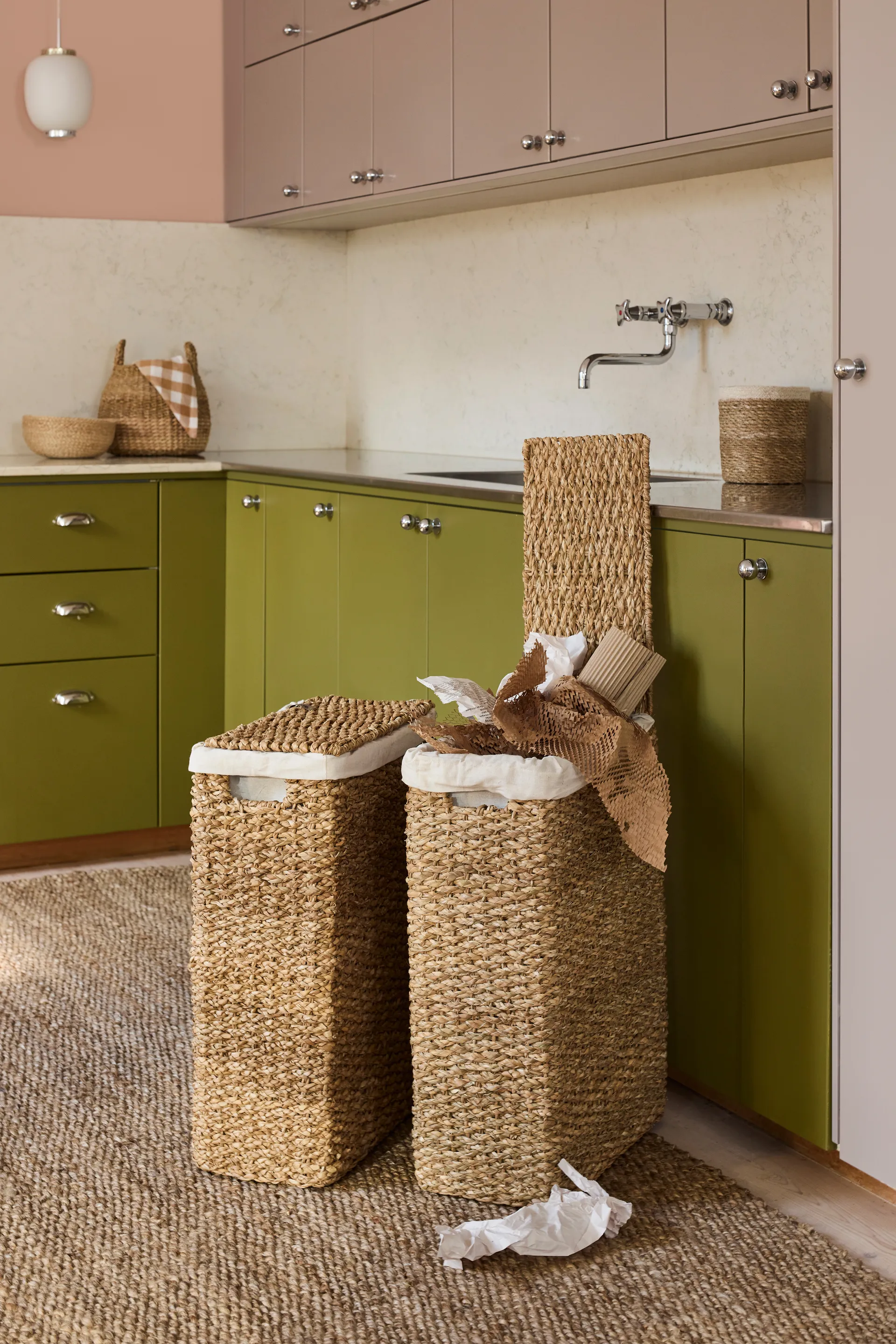 Esther cesto de roupa de vime natural, 58 cm Dixie