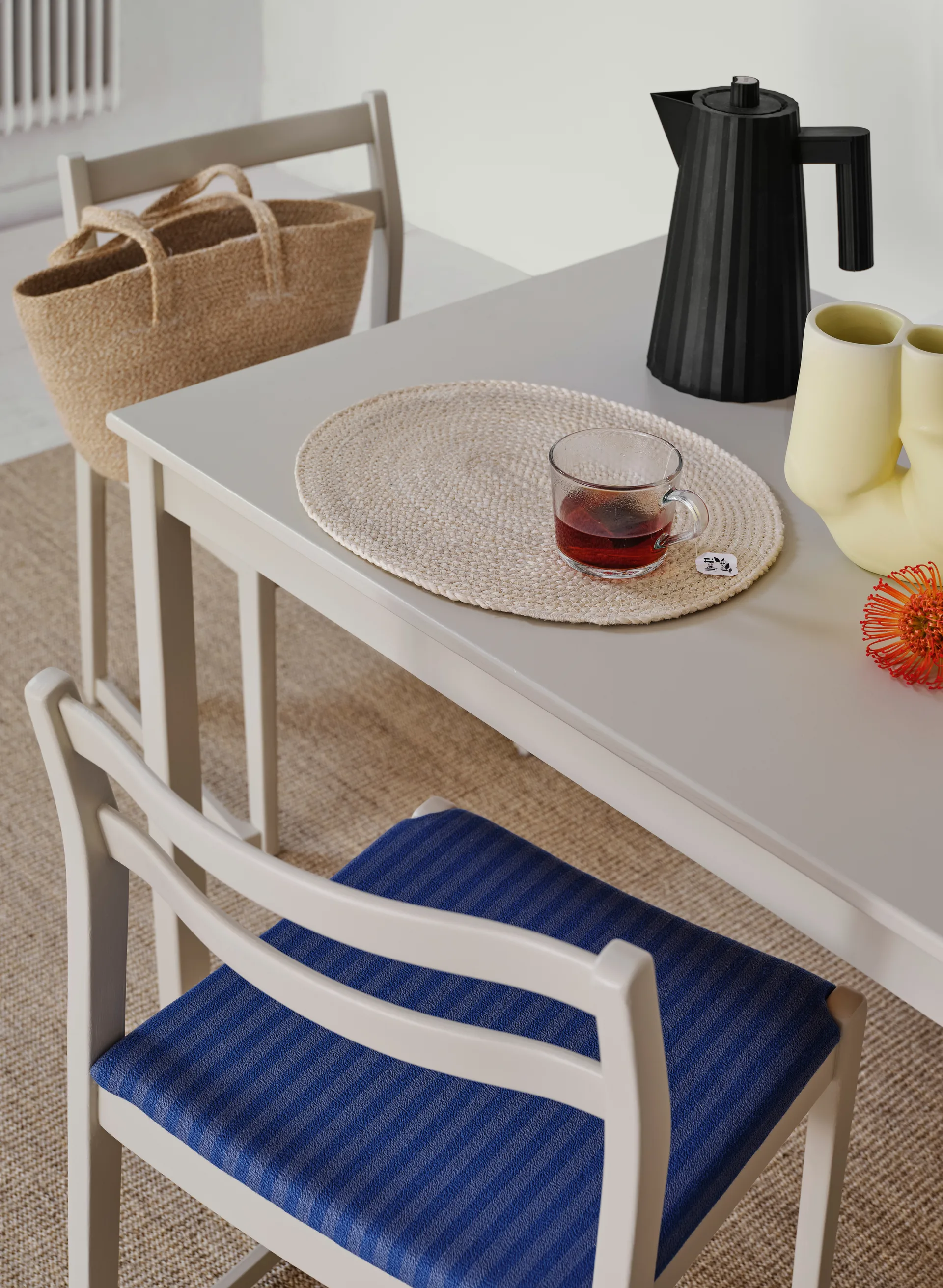 Individual de mesa Braided oval, ivory Dixie