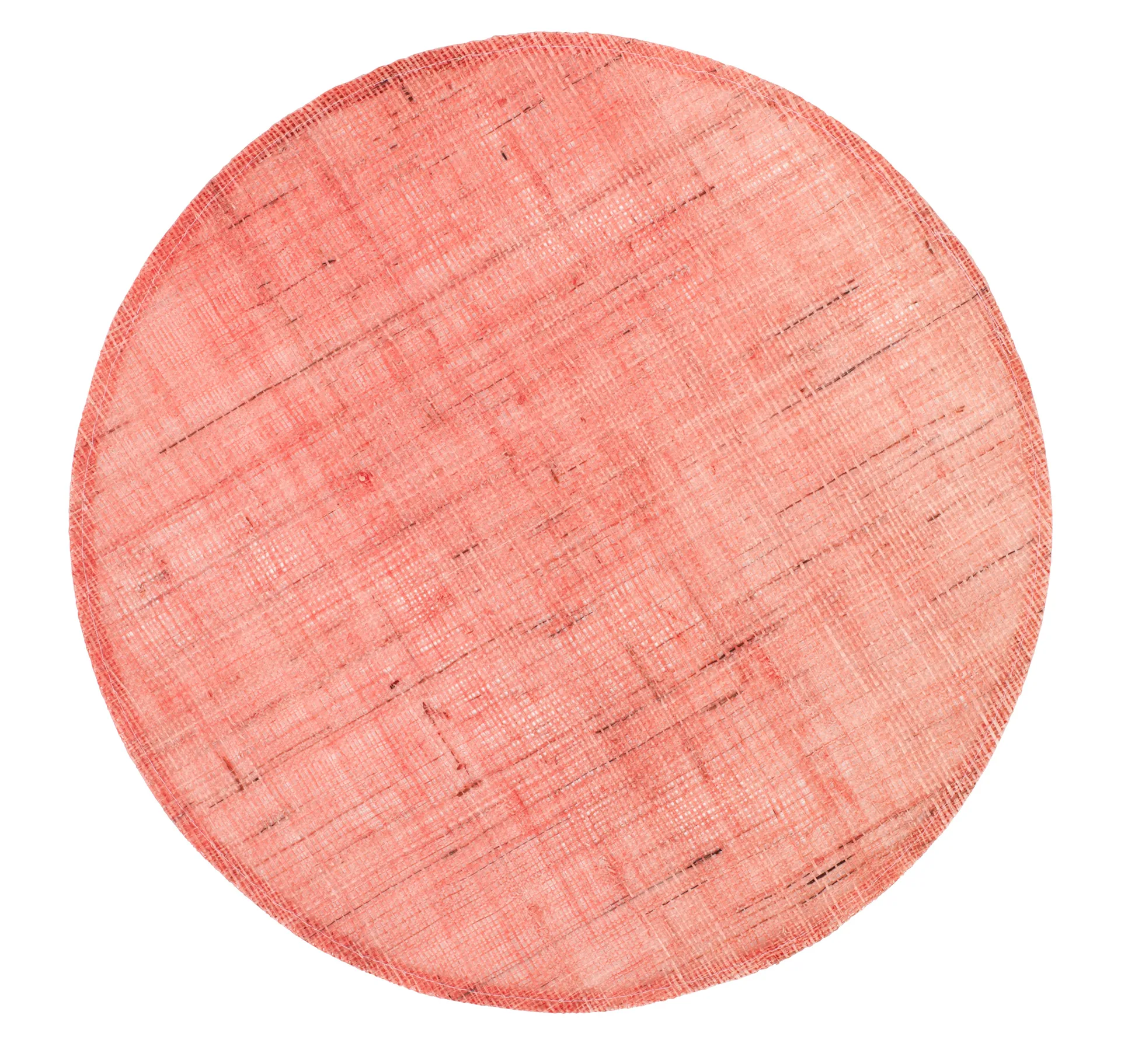 Individual de mesa Dixie em linho redondo, Soft coral Dixie