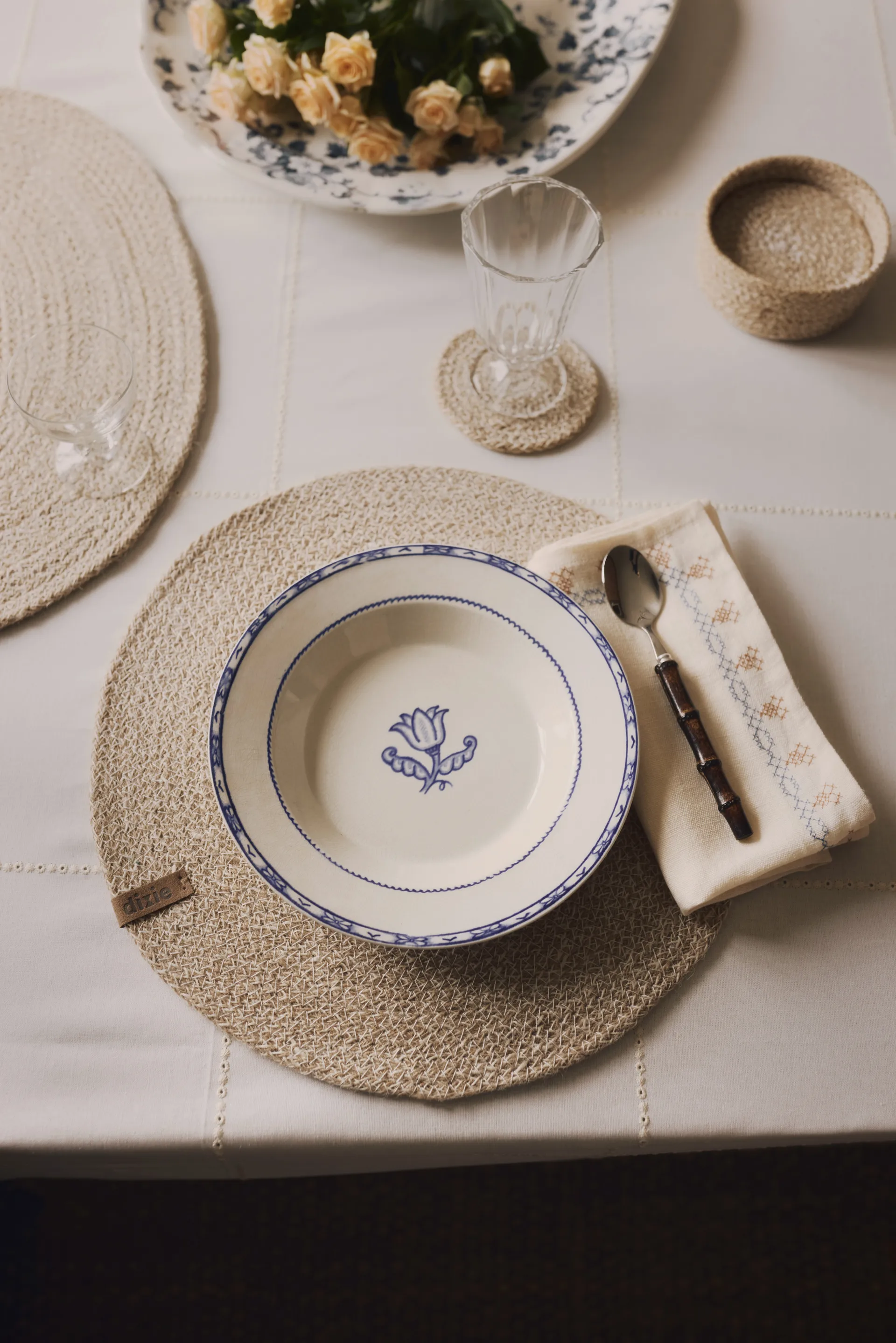 Individual de mesa Ella Ø38 cm, natural Dixie