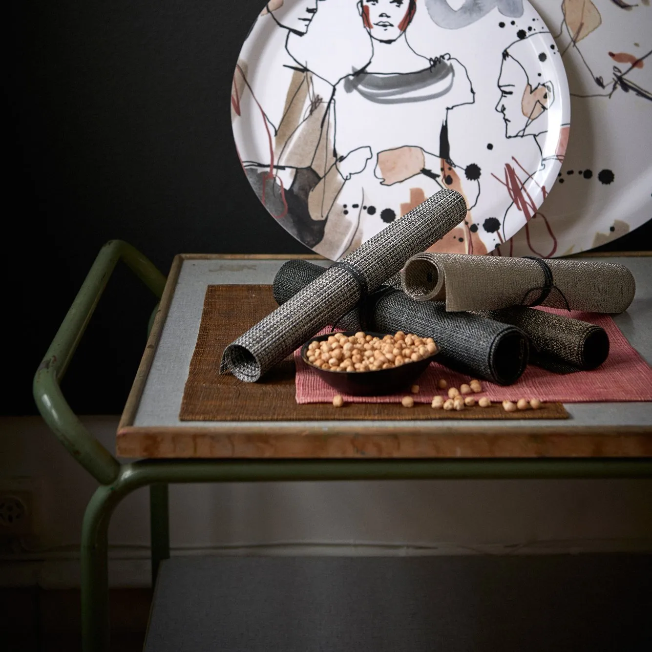 Individual de mesa Sixten, antracite cinza Dixie