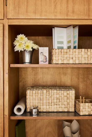 Lily caixa de arrumação com tampa panama 2 peças - Natural - Dixie