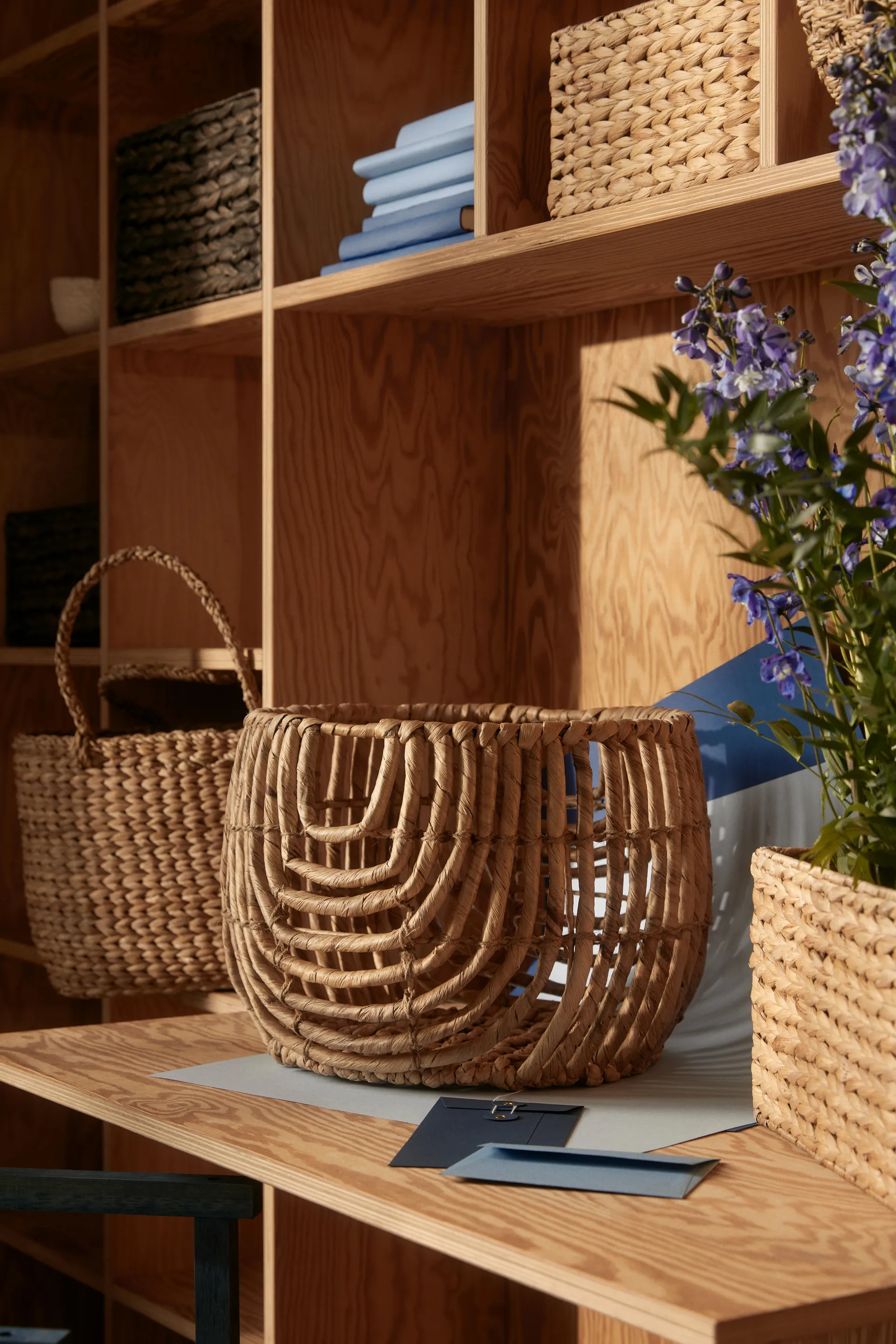 Lily cesta de armazenamento pequena 3 peças, Natural Dixie