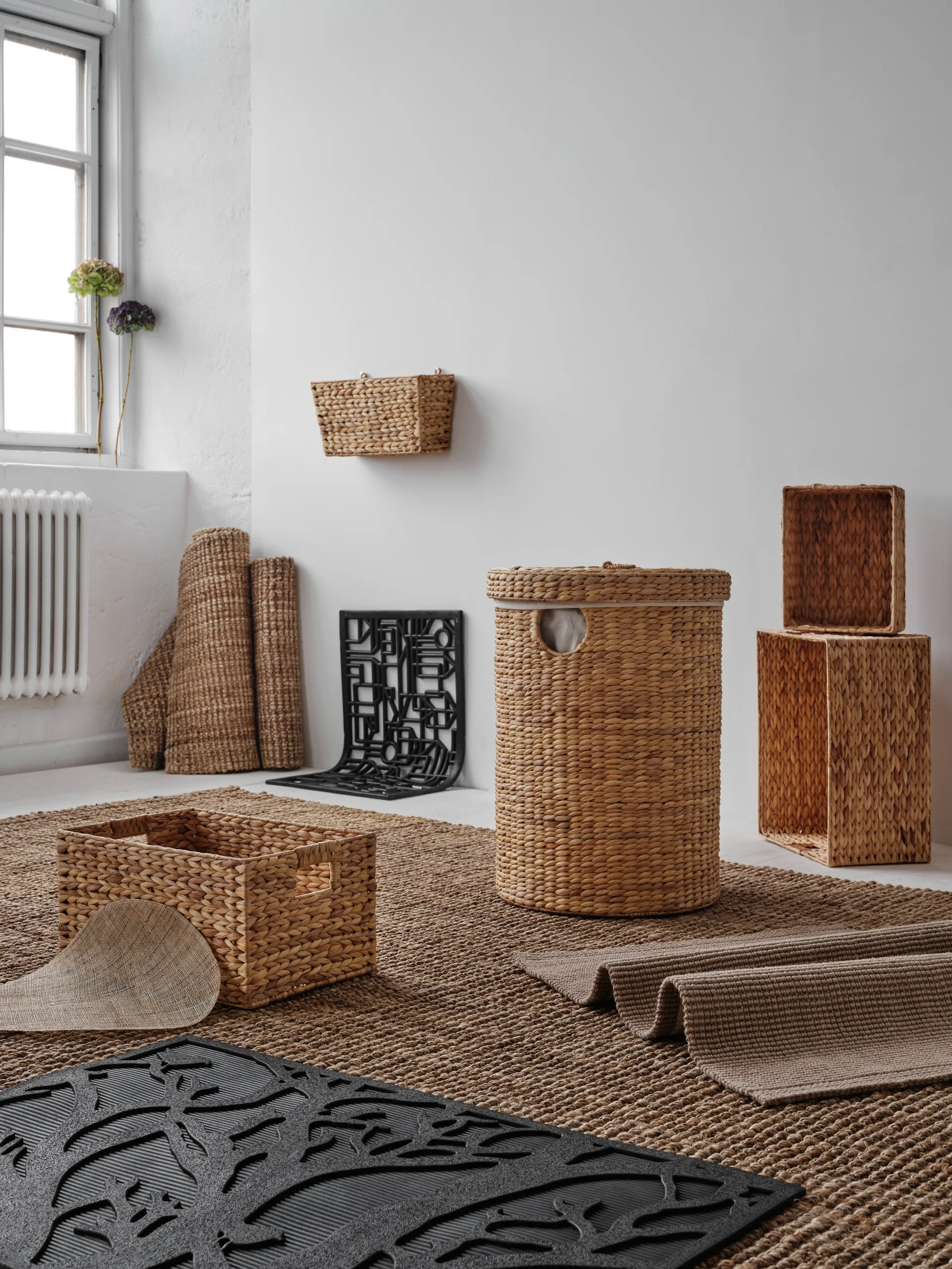 Lily cesta de armazenamento pequena 3 peças, Natural Dixie