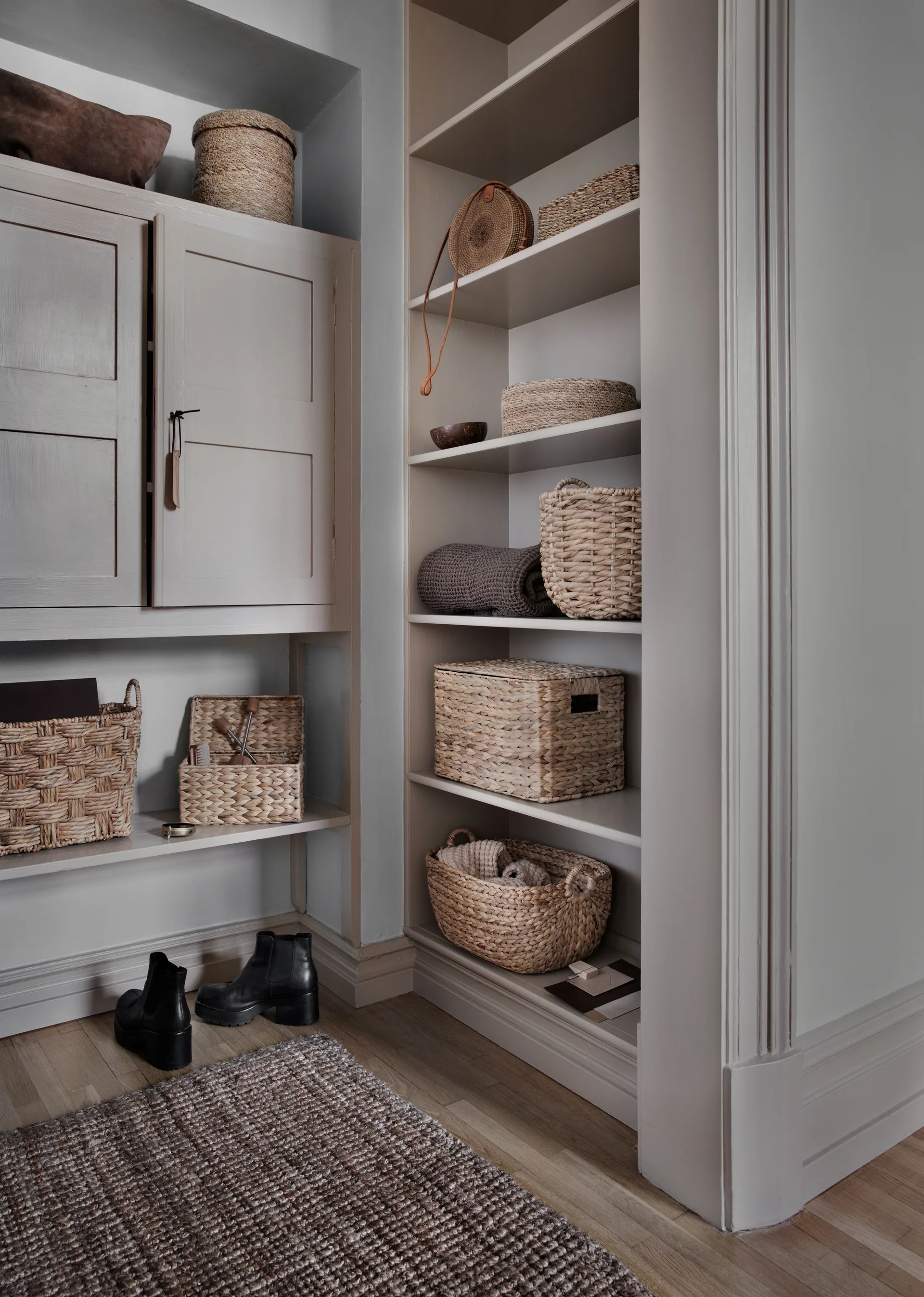 Tapete de entrada Julia cinzento natural, 70x120 cm Dixie