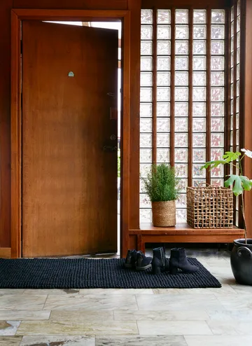 Tapete de entrada Jute preto - 70x120 cm - Dixie