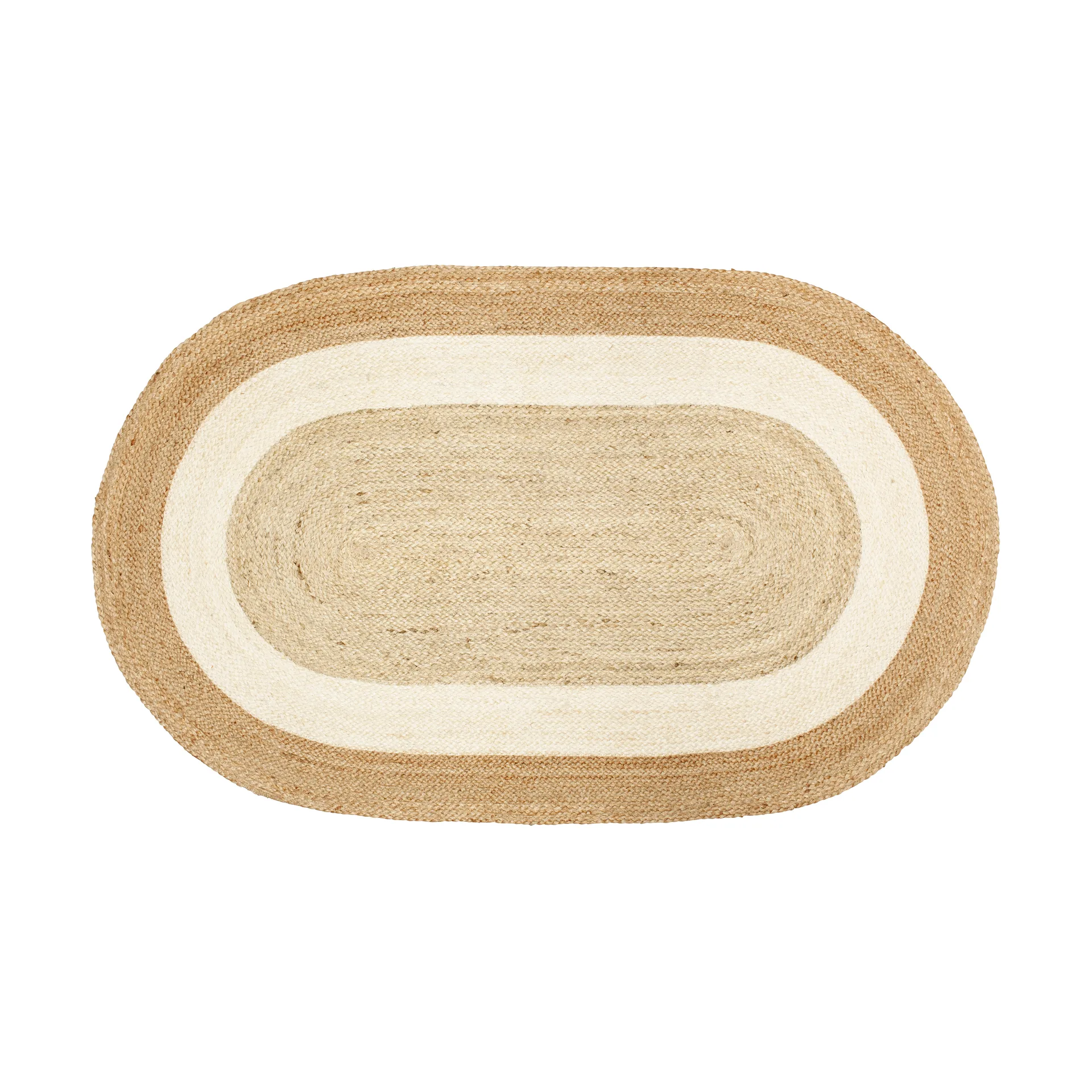 Tapete de juta oval listrado Elin 92x150 cm, Natural  Dixie