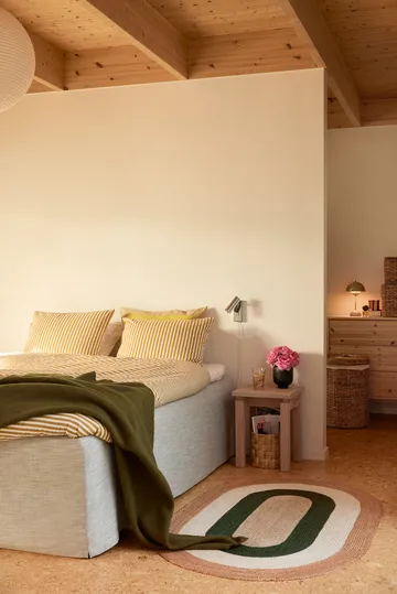 Tapete de juta oval listrado Elin 92x150 cm - Verde - Dixie