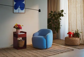 Tapete de juta quadriculado Freja 190x290 cm - Natural-cinzento escuro - Dixie