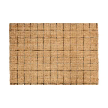 Tapete de juta quadriculado Frek160x230 cm  - Natural-cinzento escuro - Dixie