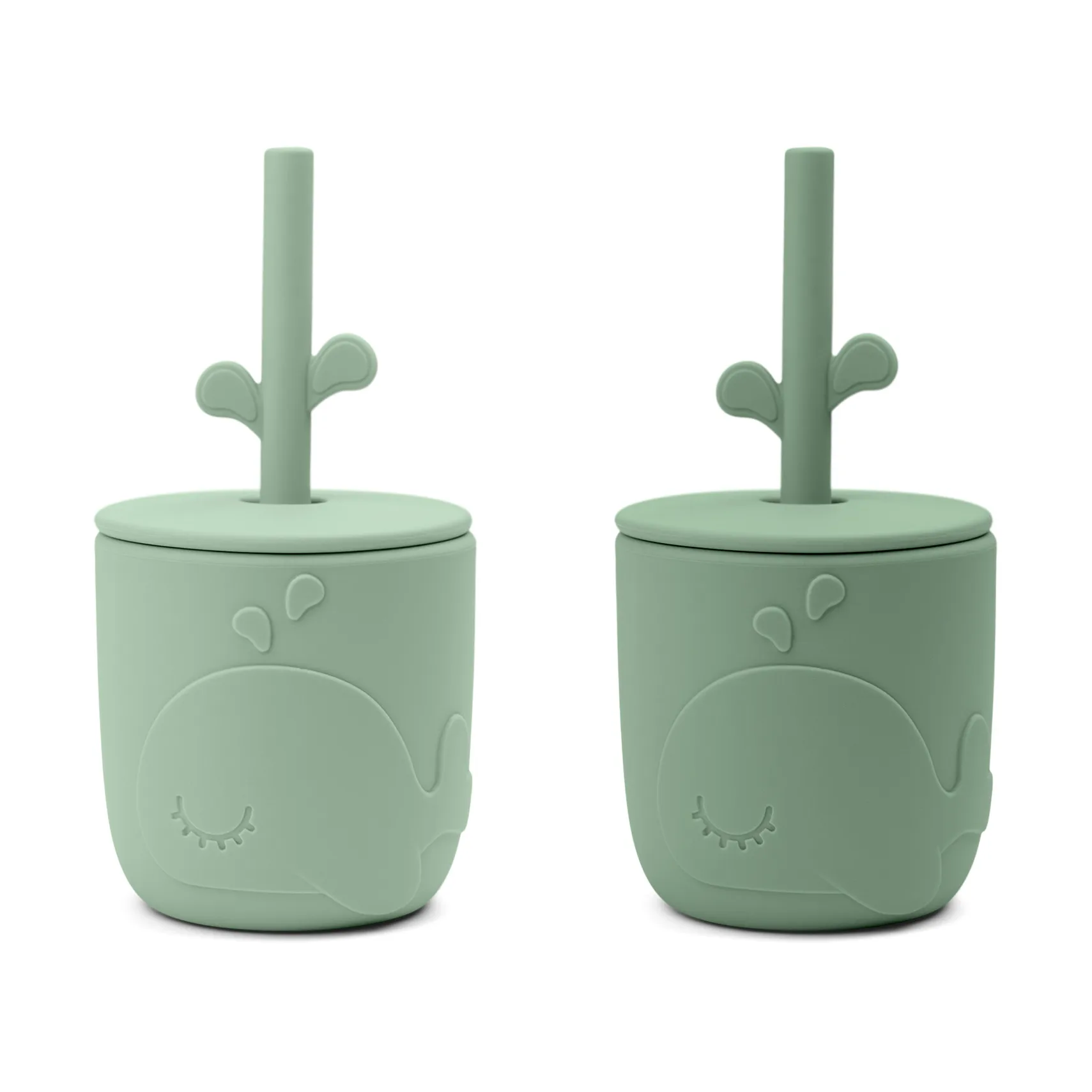 Caneca com canudo Wally peekaboo, 2 un., Green Done by deer