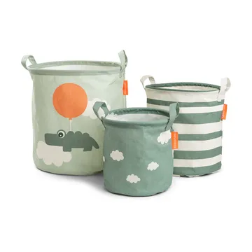 Cesto de armazenamento Happy Clouds 3 peças - Green - Done by deer
