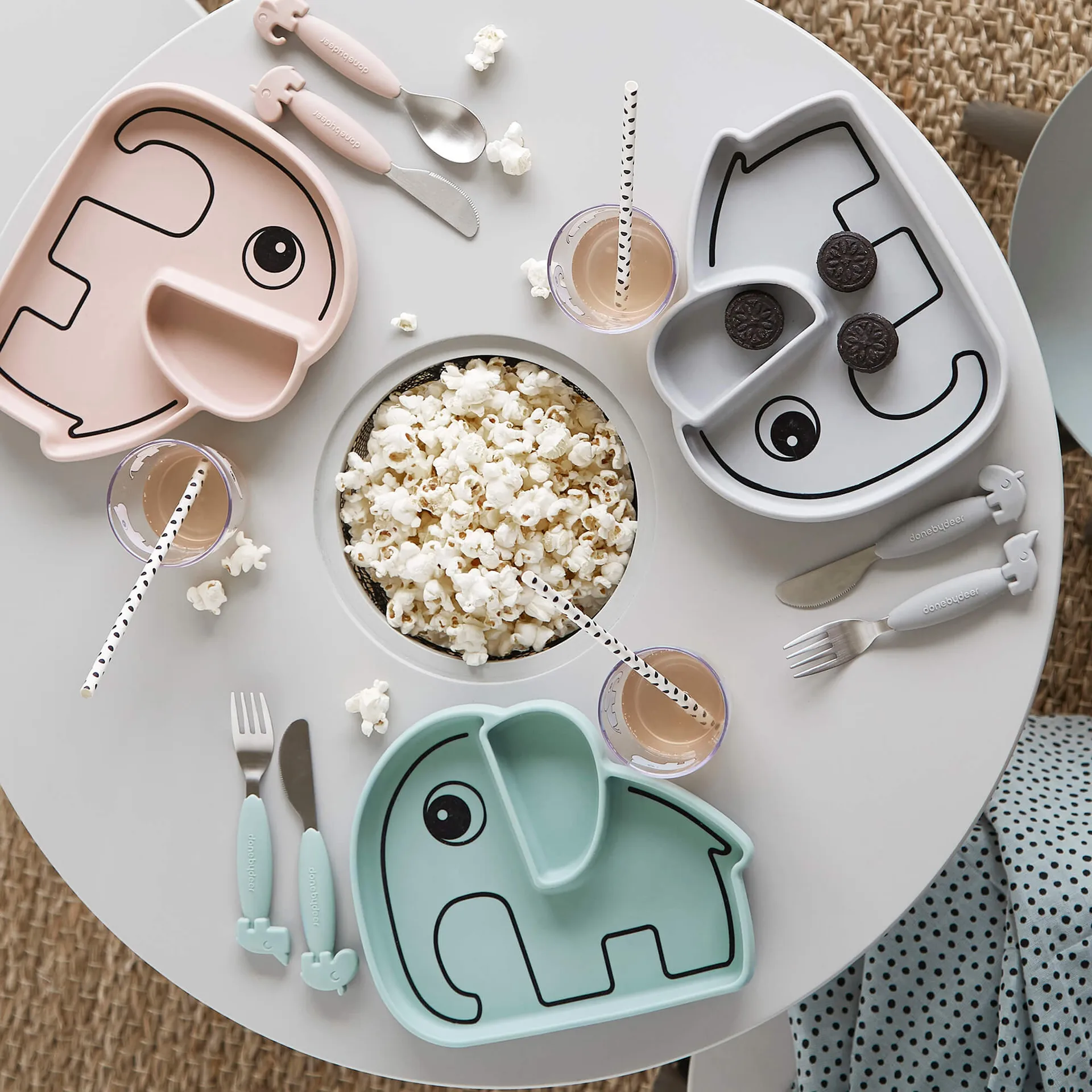 Prato infantil Elphee Stick&Stay 17x20 cm, Blue Done by deer