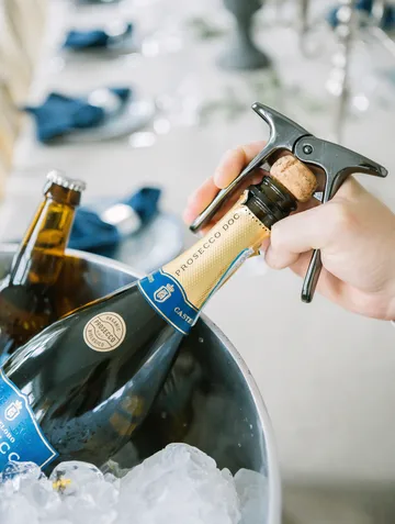 Abre garrafas de champanhe Carla - cinza - Dorre