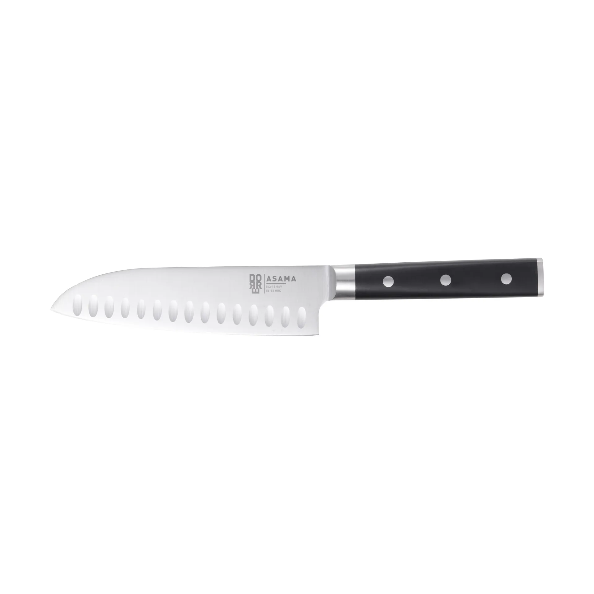 Asama faca de chef santoku 18 cm, Aço inoxidável Dorre