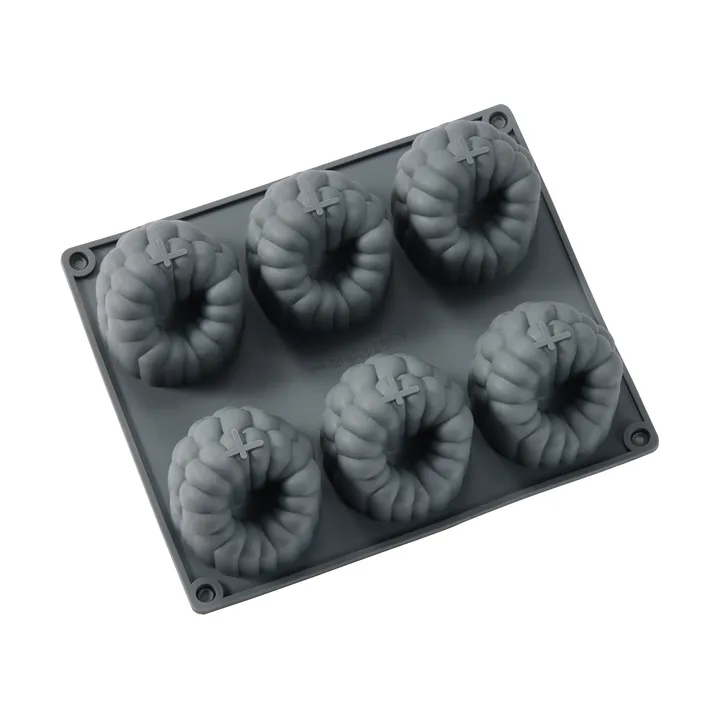 Beck forma de bolo - Cinzento, framboesa, silicone, 6 unid. - Dorre